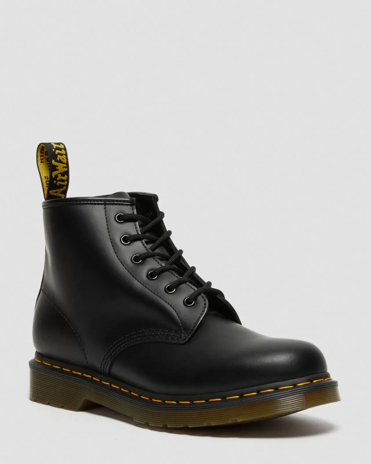 Originals | Ankle Boots^Dr. Martens 101 Yellow Stitch Smooth Leather Ankle Boots Black — Smooth Leather