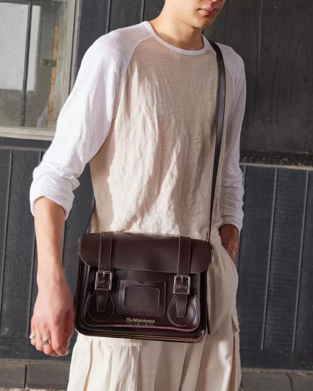 Accessories | Bags^Dr. Martens 11 inch Leather Messenger Bag Burgundy — Kiev & Smooth