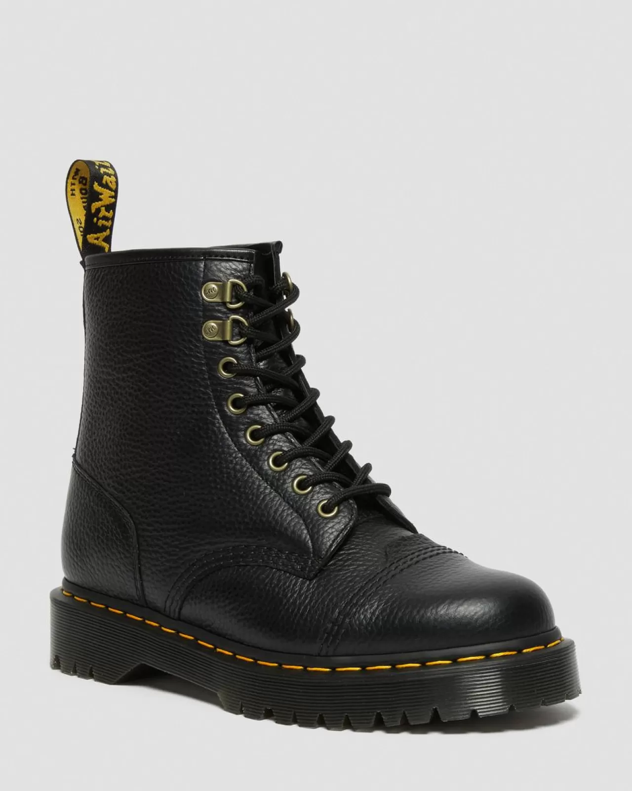 Originals | Platform Boots^Dr. Martens 1460 Bex Fleece-Lined Leather Lace Up Boots Black — Milled Nappa