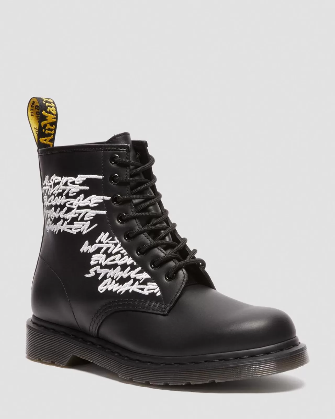 Originals | Ankle Boots^Dr. Martens 1460 Futura Embroidered Leather Lace Up Boots Black — Nappa Leather