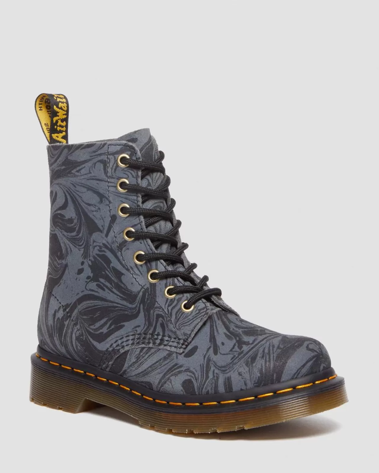 Sale | Originals^Dr. Martens 1460 Pascal Marbled Suede Lace Up Boots Black+Grey — Marbled Suede