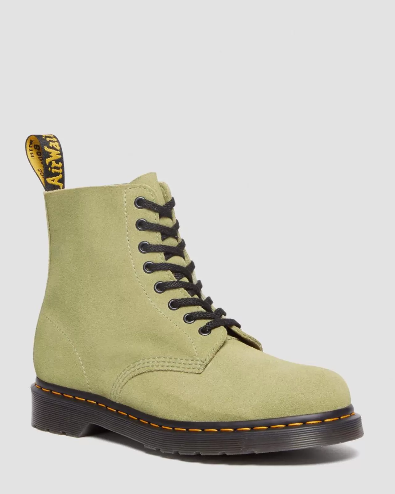 Sale | Originals^Dr. Martens 1460 Pascal Suede Lace Up Boots Pale Olive — E H Suede+E H Suede Mb