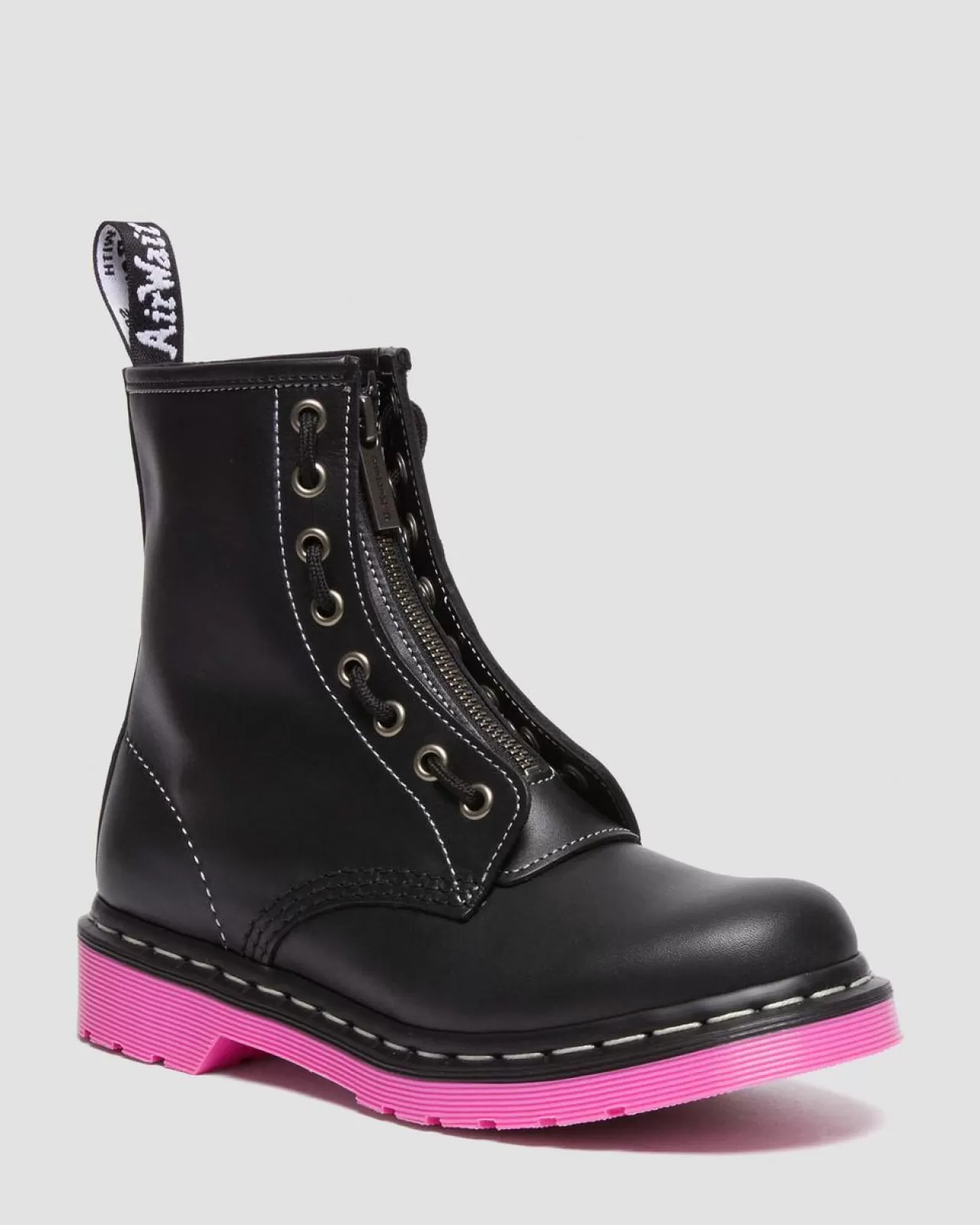 Sale | Originals^Dr. Martens 1460 Pink Sole Wanama Leather Jungle Zip Boots Black — Wanama