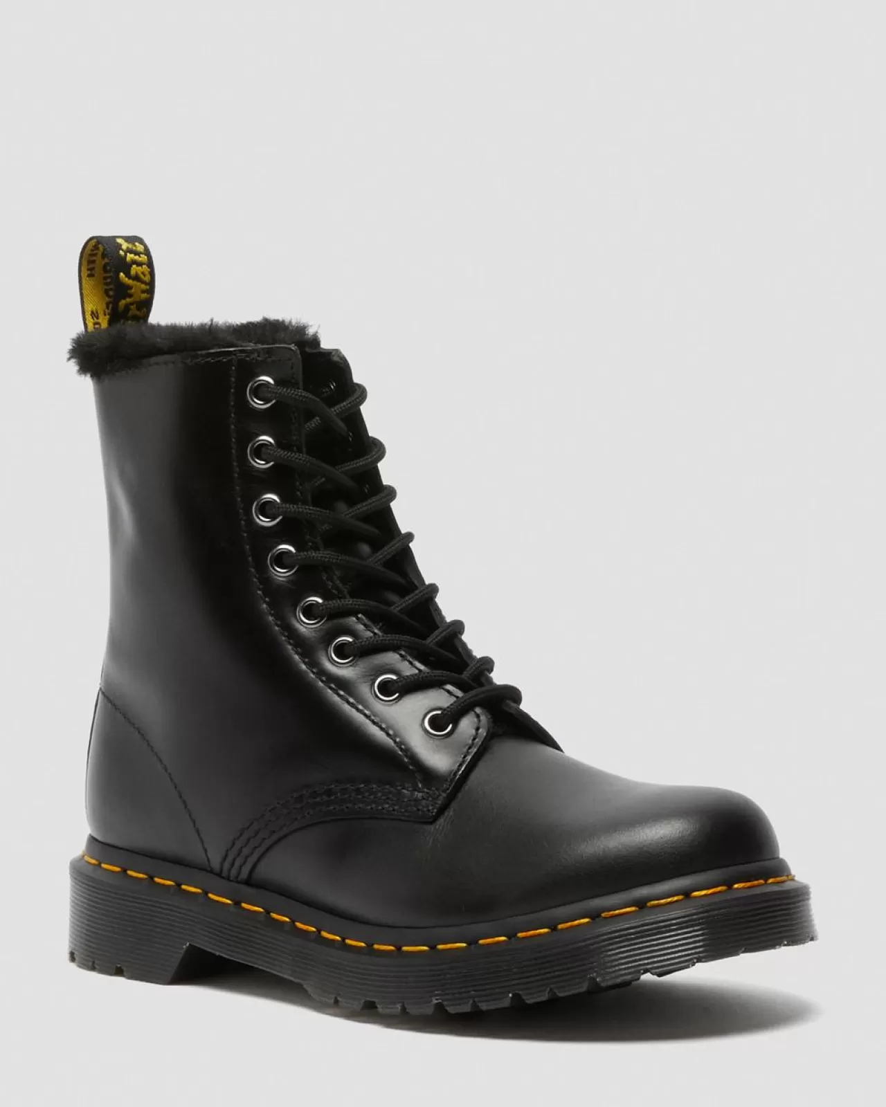 Sale | Originals^Dr. Martens 1460 Serena Faux Fur Lined Lace Up Boots Dark Grey — Atlas