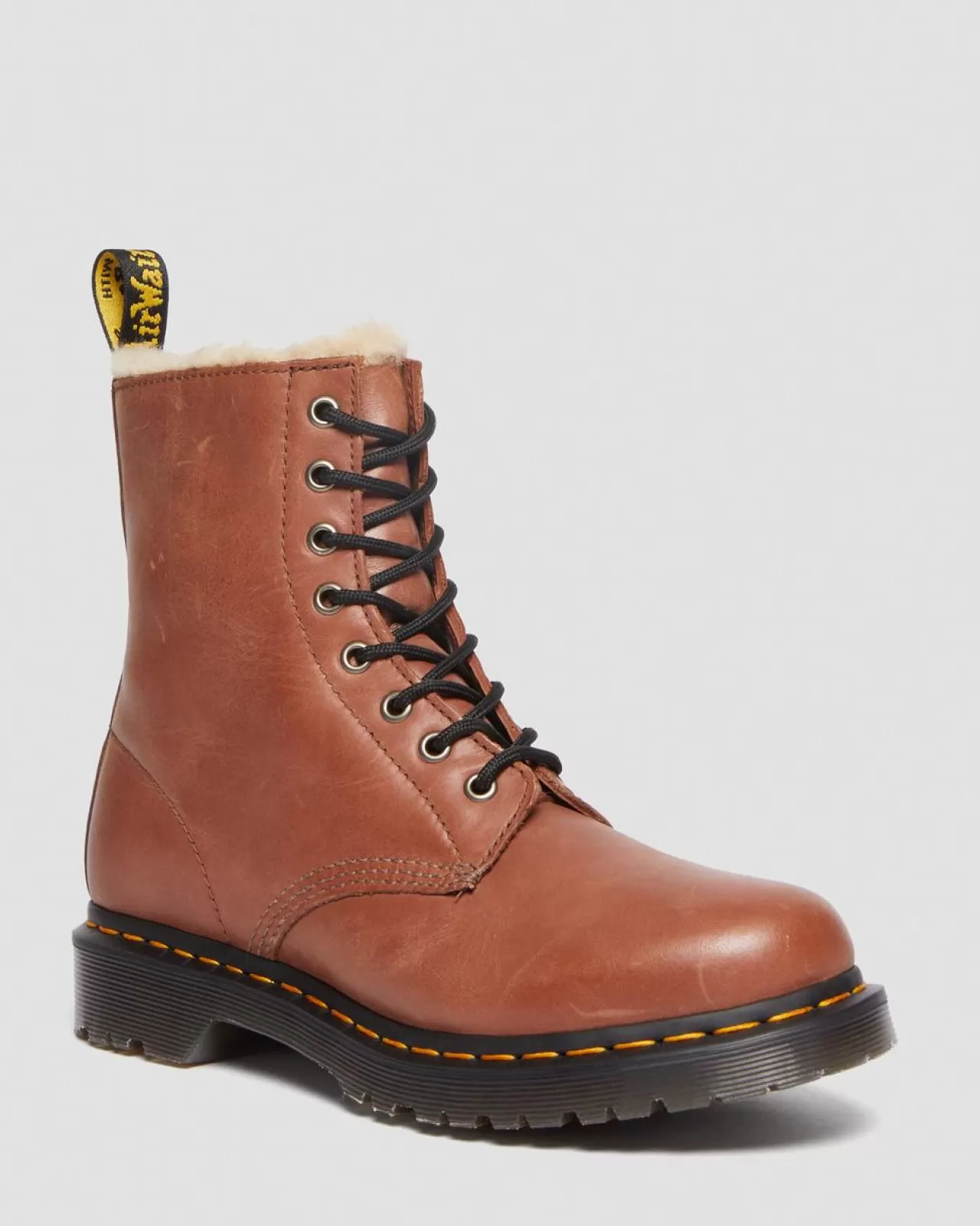 Originals | Winter Boots^Dr. Martens 1460 Serena Women's Faux Fur-Lined Leather Boots Tan — Farrier