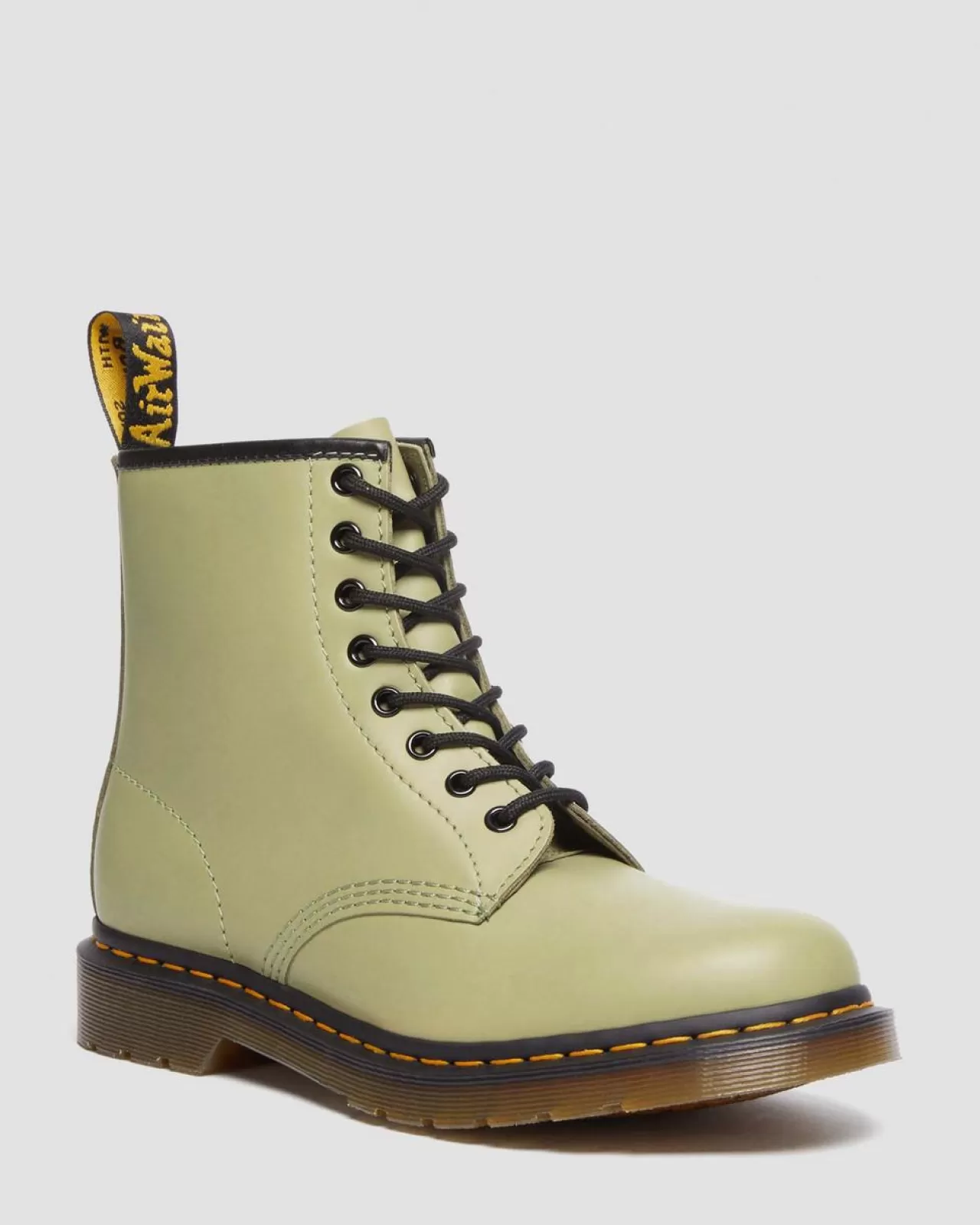 Sale | Originals^Dr. Martens 1460 Smooth Leather Lace Up Boots Pale Olive — Smooth Leather