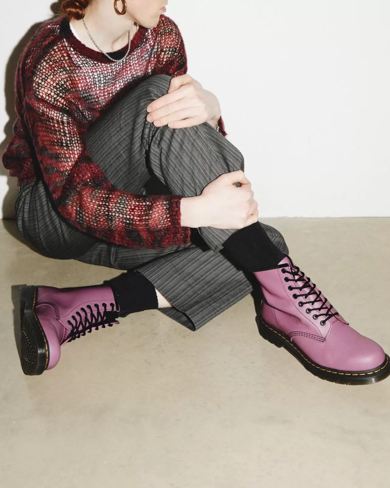 Originals | Ankle Boots^Dr. Martens 1460 Smooth Leather Lace Up Boots Muted Purple — Smooth Leather