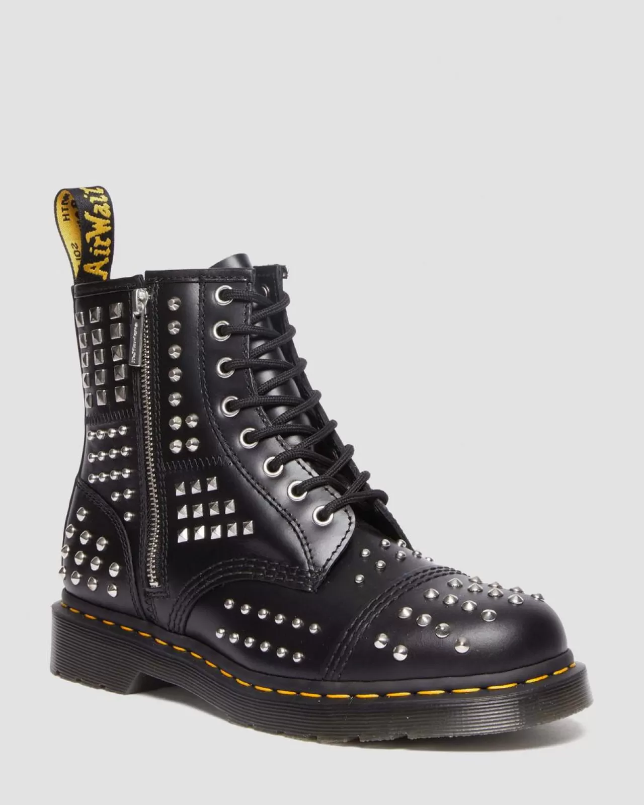 Originals | Ankle Boots^Dr. Martens 1460 Studded Zip Atlas Leather Lace Up Boots Black — Atlas