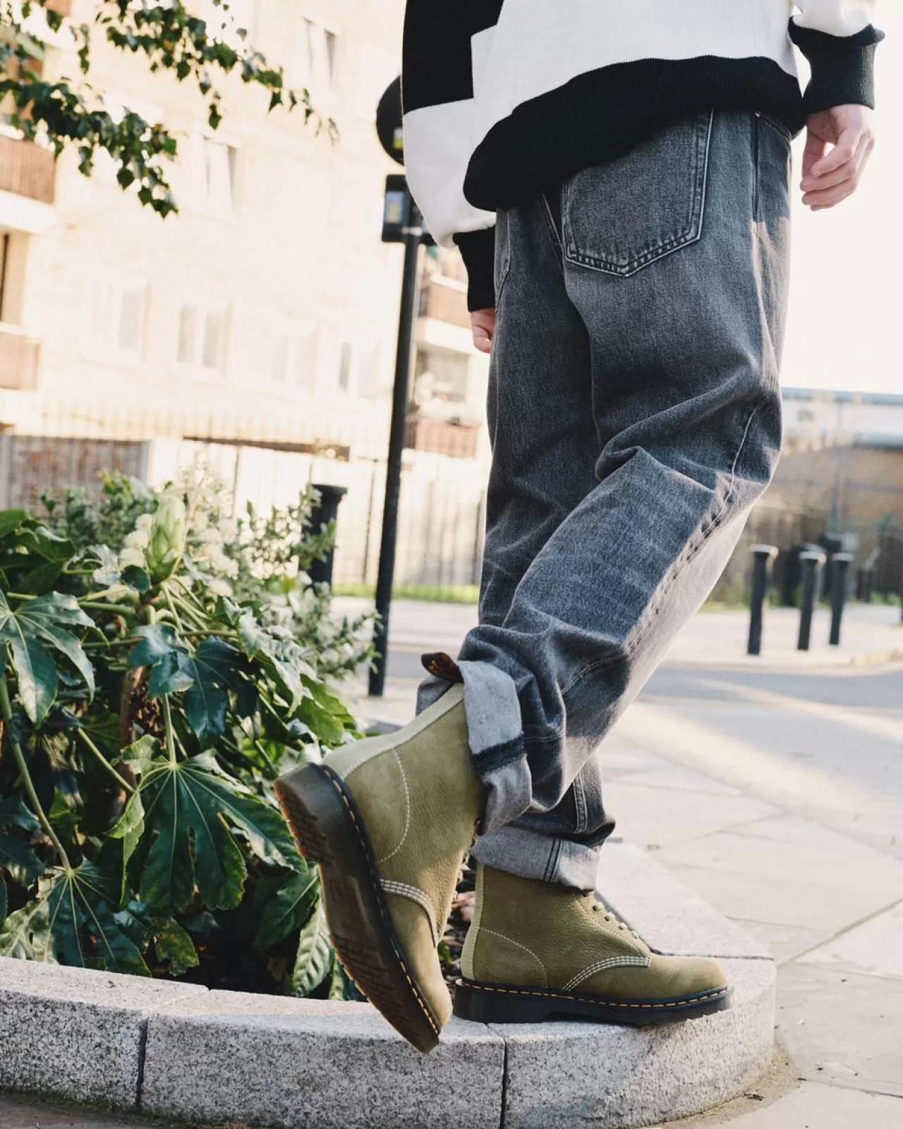 Originals | Ankle Boots^Dr. Martens 1460 Tumbled Nubuck Leather Lace Up Boots Muted Olive — Tumbled Nubuck