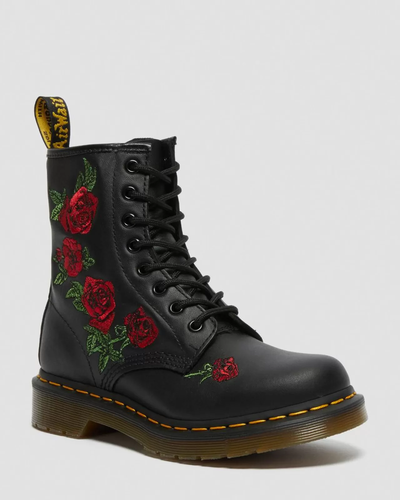 Bestsellers | Originals^Dr. Martens 1460 Vonda Floral Leather Lace Up Boots Black — Softy T