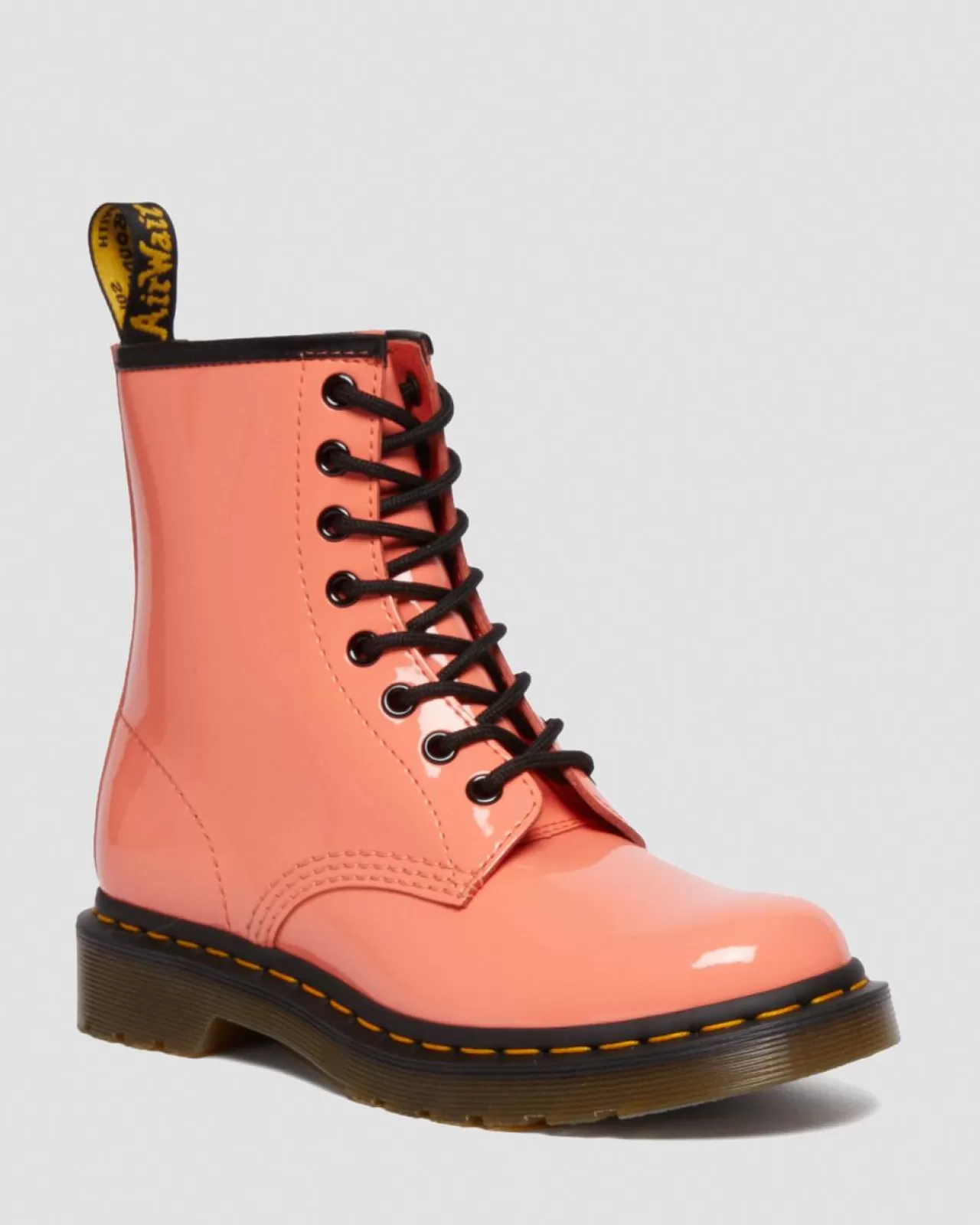 Sale | Originals^Dr. Martens 1460 Women's Patent Leather Lace Up Boots Coral — Patent Leather