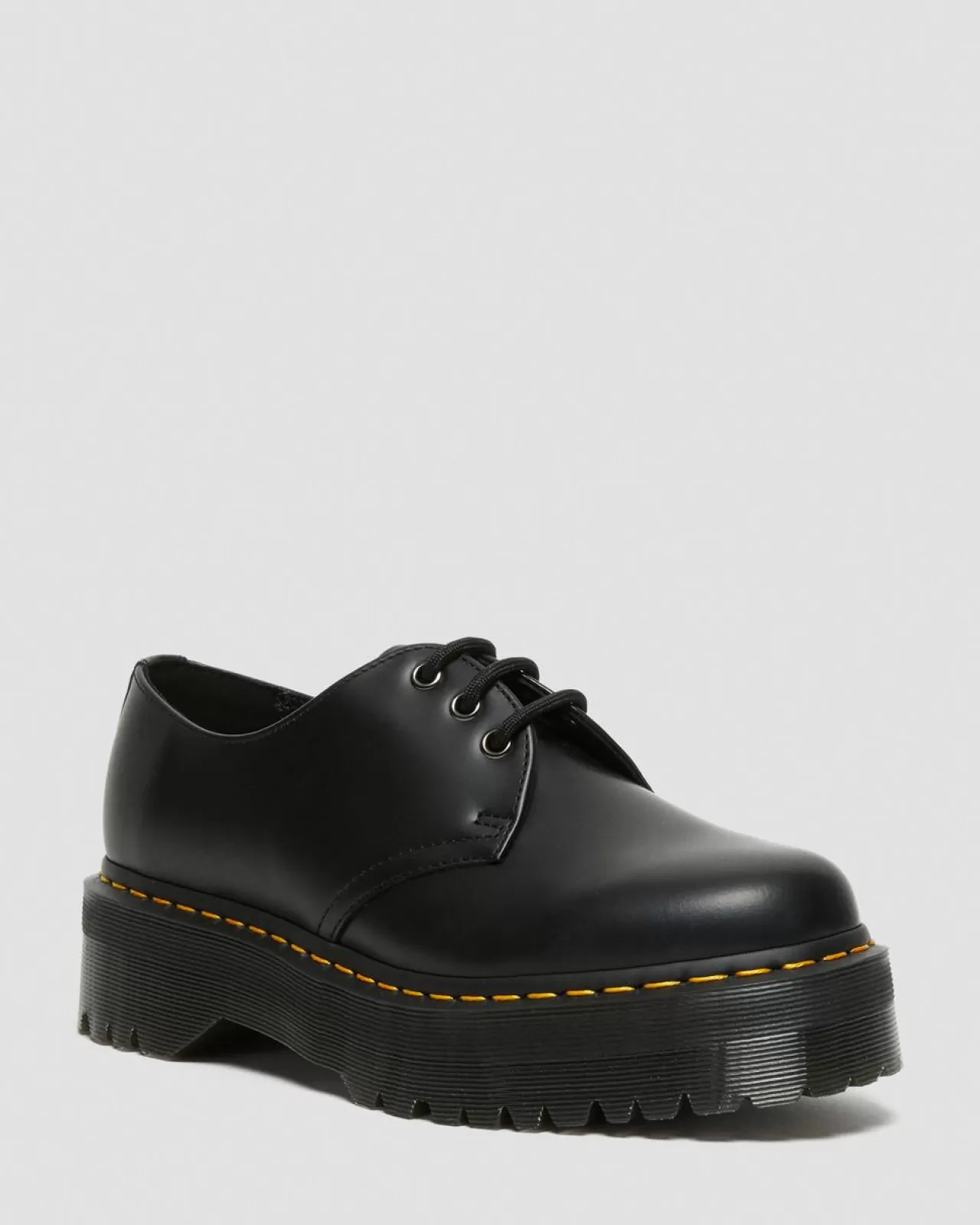 Bestsellers | Platform Shoes^Dr. Martens 1461 Smooth Leather Platform Shoes Black — Polished Smooth