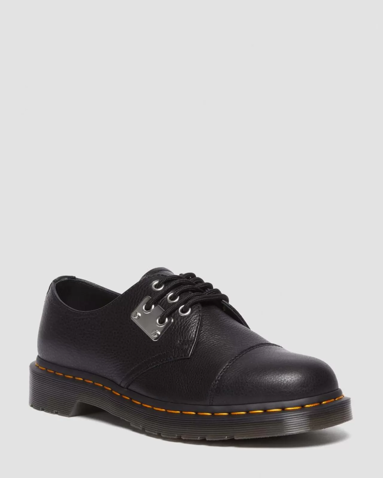 Originals | Shoes^Dr. Martens 1461 Toe Plate Lunar Leather Oxford Shoes Black — Milled Nappa