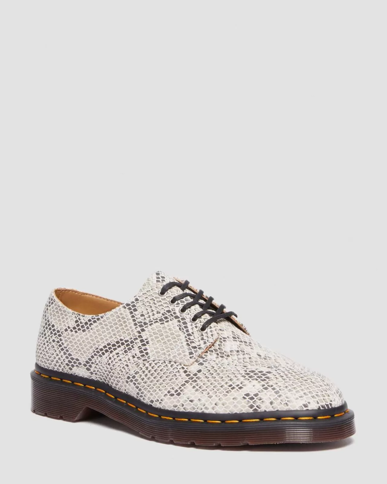 Sale | Shoes^Dr. Martens 2046 Snake Print Suede Oxford Shoes Sand+Black — Python Print Suede