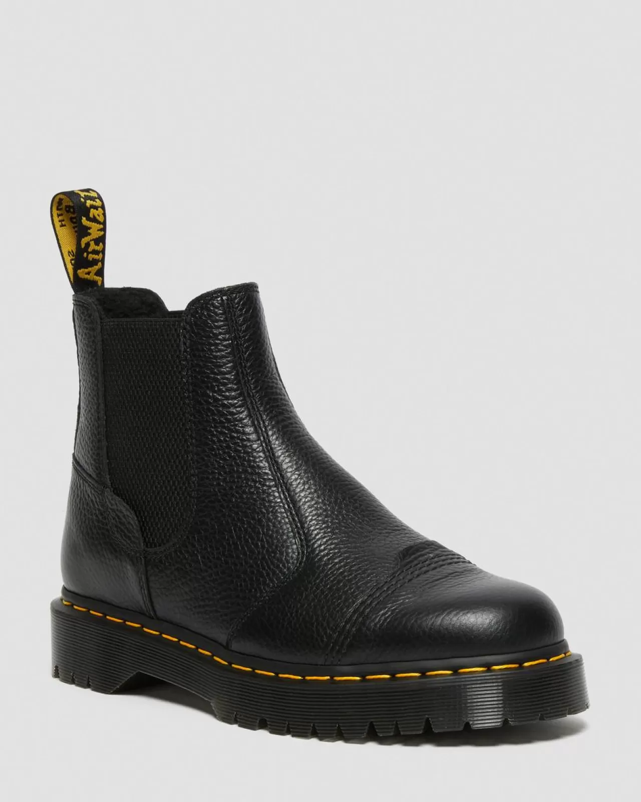 Originals | Platform Boots^Dr. Martens 2976 Bex Fleece-Lined Platform Chelsea Boots Black — Milled Nappa