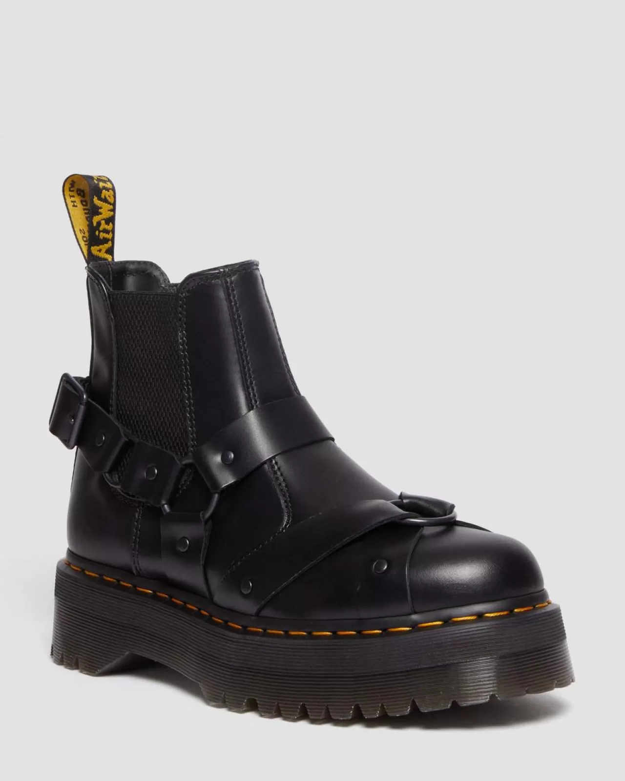 Sale | Originals^Dr. Martens 2976 Harness Leather Platform Chelsea Boots Black — Paris