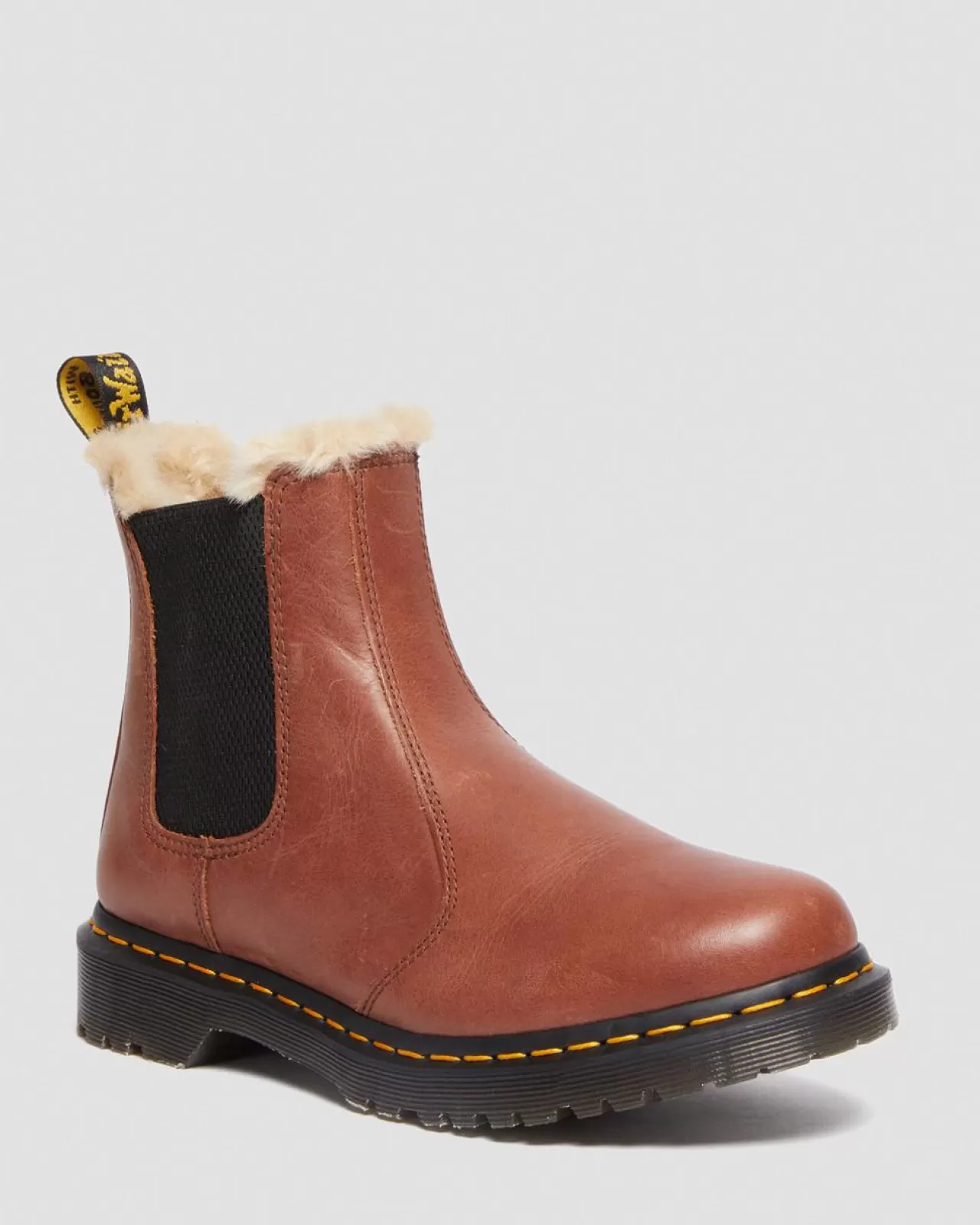 Originals | Winter Boots^Dr. Martens 2976 Leonore Women's Faux Fur-Lined Chelsea Boots Tan — Farrier