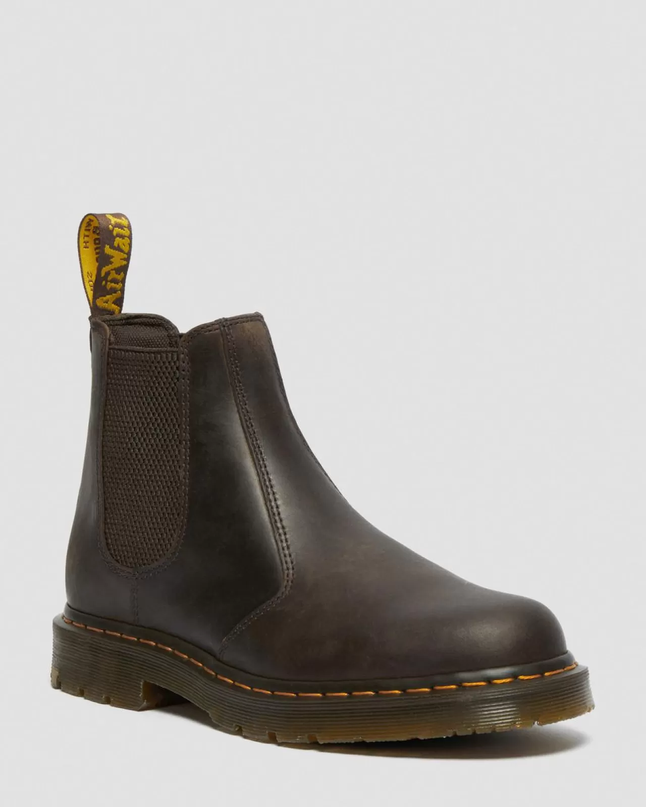 Originals | Chelsea Boots^Dr. Martens 2976 Slip Resistant Leather Chelsea Boots Dark Brown — Crazy Horse