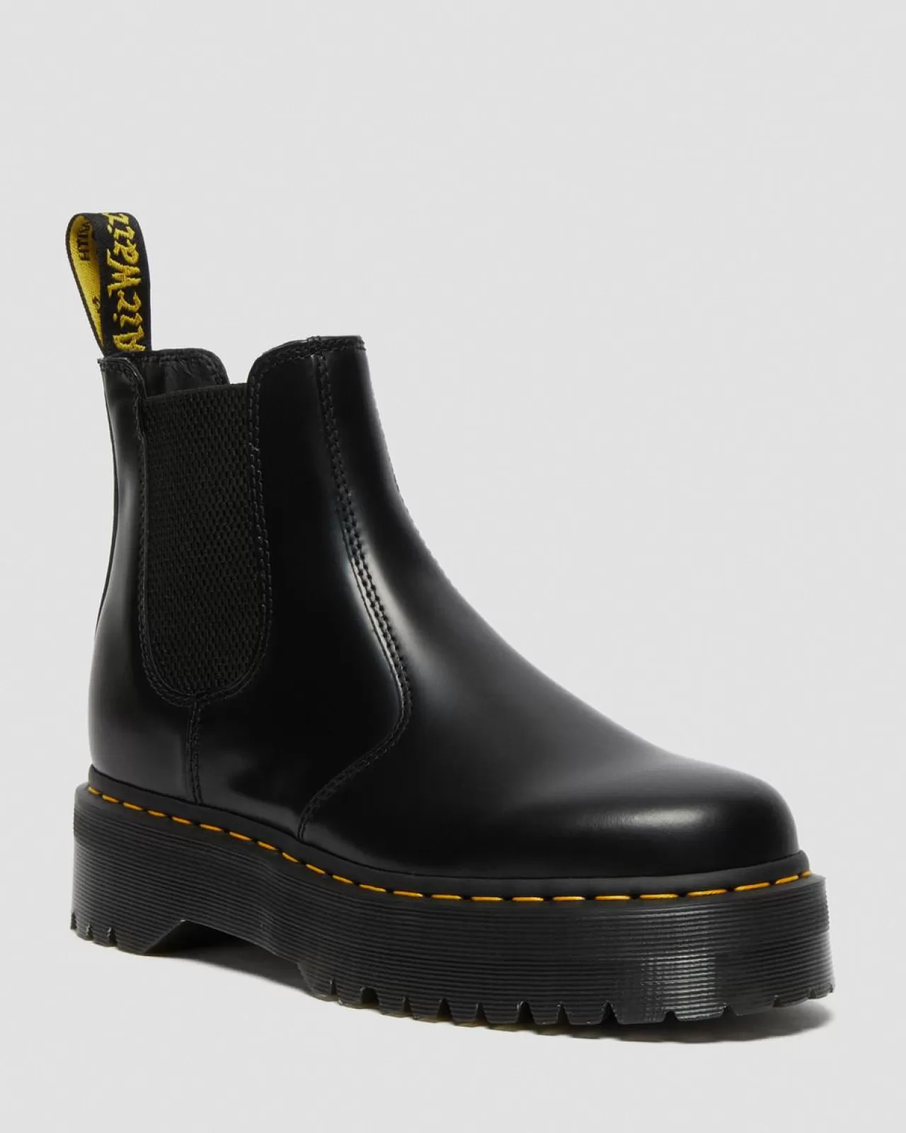 Bestsellers | Platform Boots^Dr. Martens 2976 Smooth Leather Platform Chelsea Boots Black — Polished Smooth