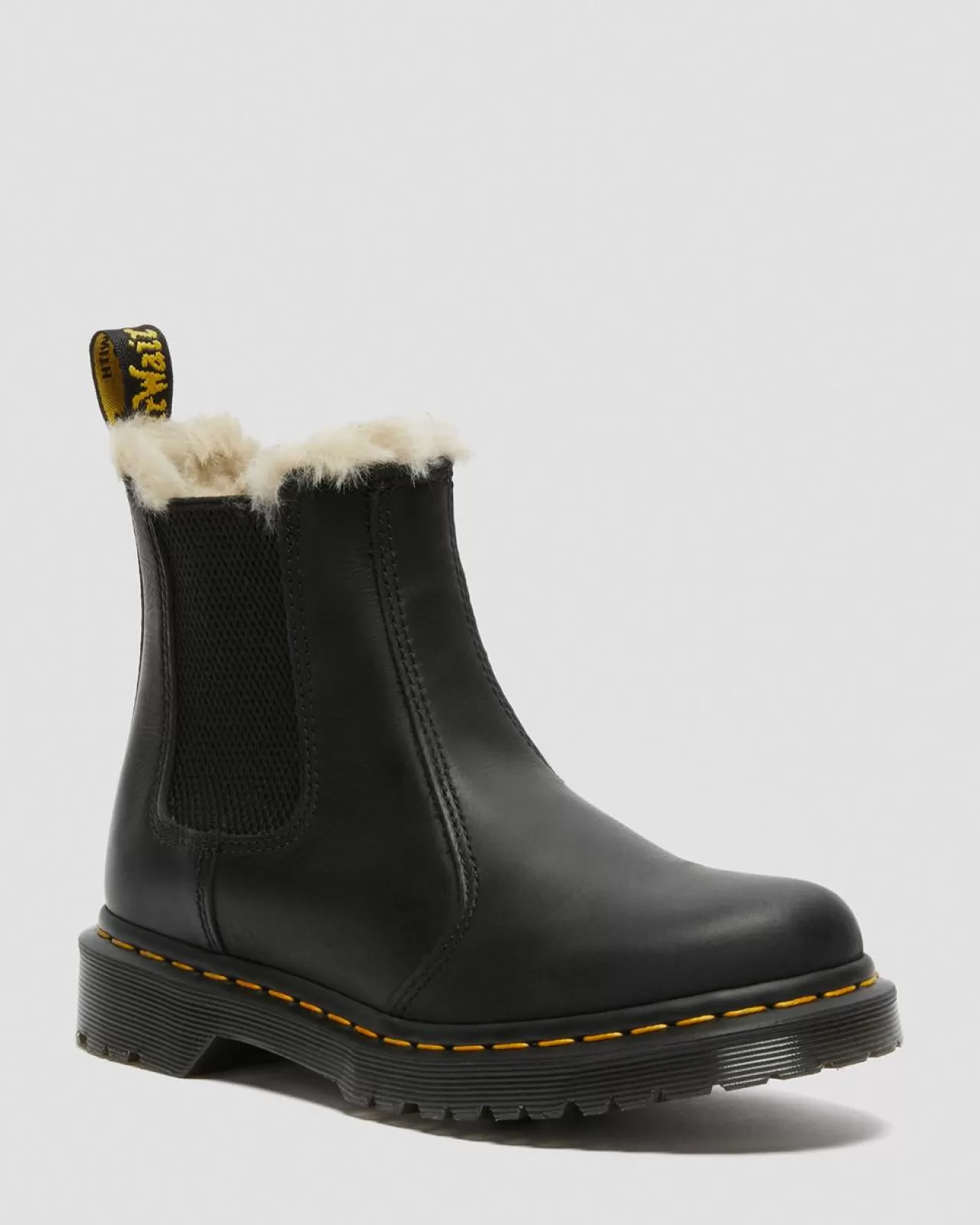 Bestsellers | Chelsea Boots^Dr. Martens 2976 Women's Faux Fur Lined Chelsea Boots Black — Burnished Wyoming