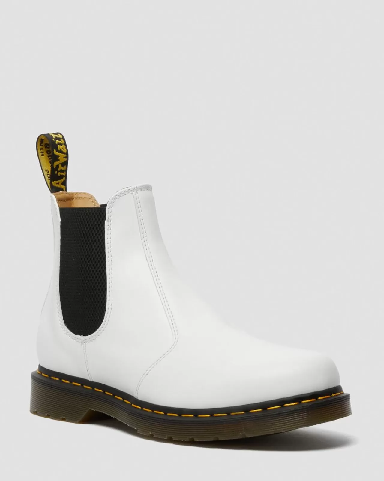 Sale | Originals^Dr. Martens 2976 Yellow Stitch Smooth Leather Chelsea Boots White — Smooth Leather