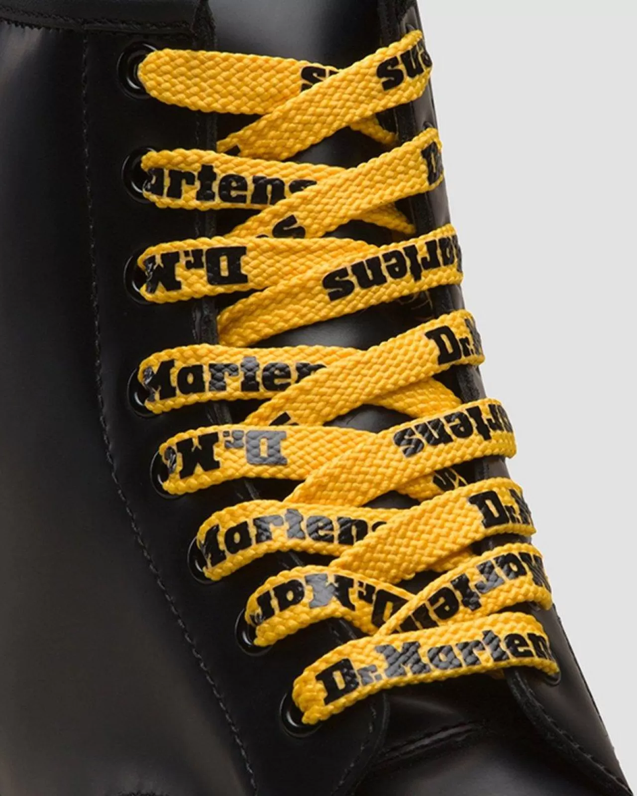 Laces | Accessories^Dr. Martens 55 Inch Flat Shoe Laces (8-10 Eye) Yellow+Black — Tetoron