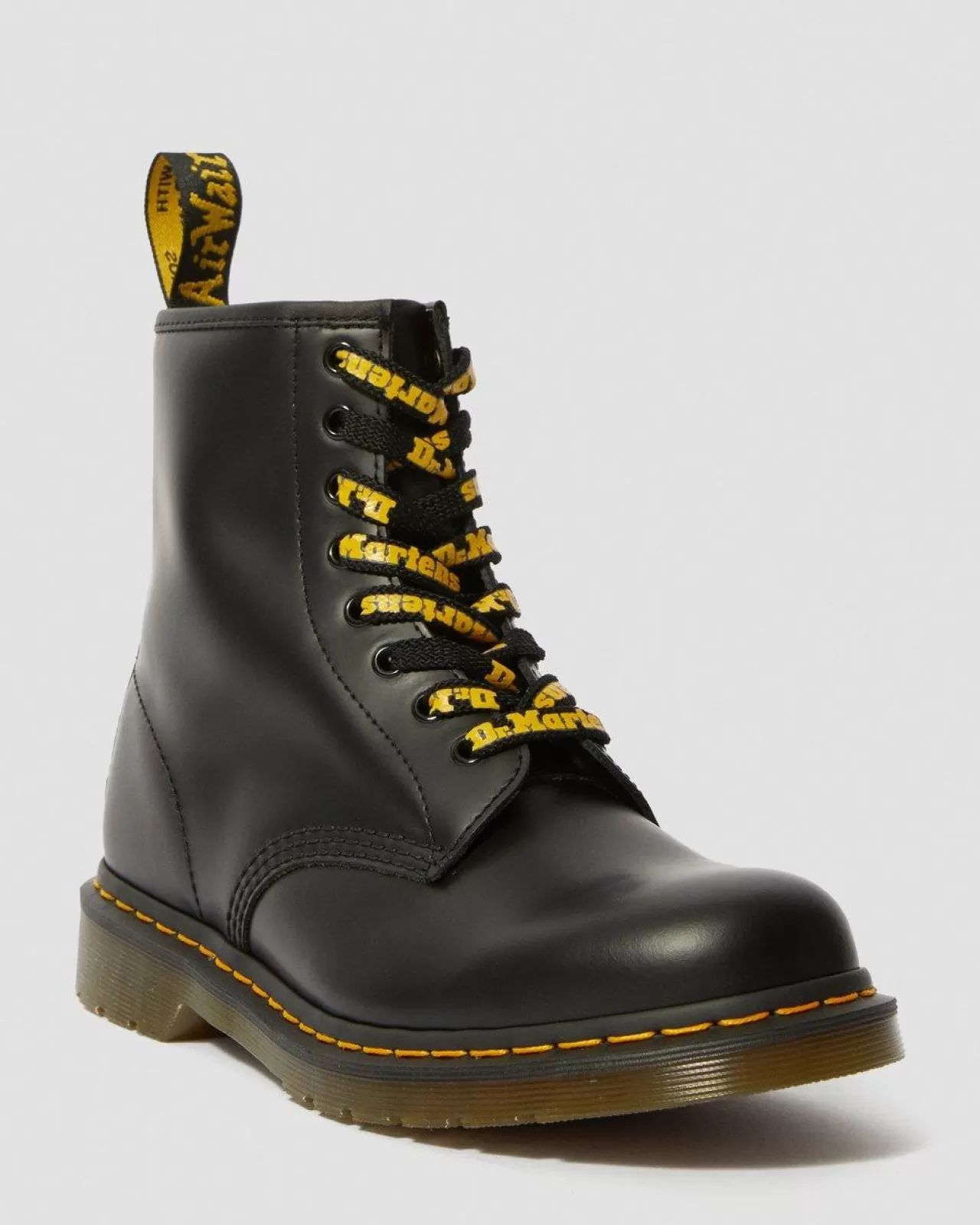 Laces | Accessories^Dr. Martens 55 Inch Flat Shoe Laces (8-10 Eye) Black+Yellow — Tetoron