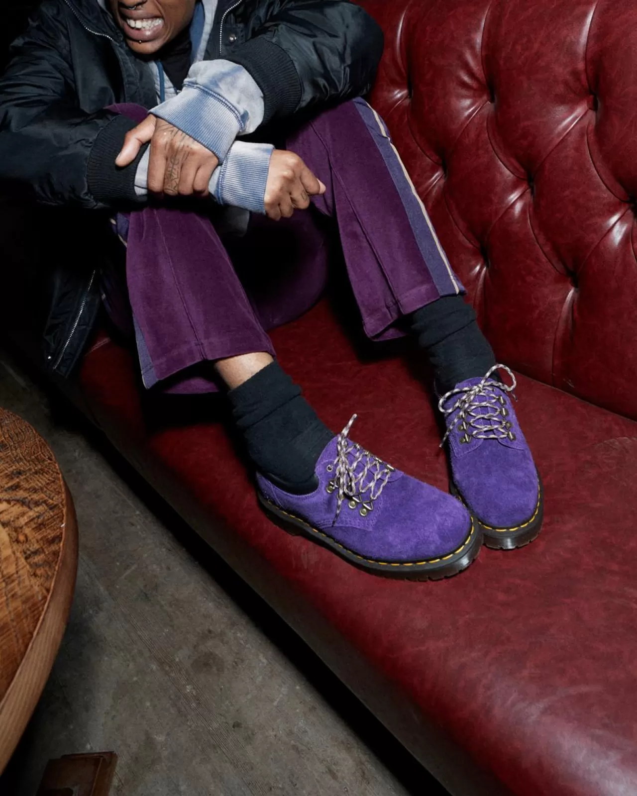 Sale | Originals^Dr. Martens 8053 Ben Suede Casual Shoes RICH PURPLE — Long Napped Suede