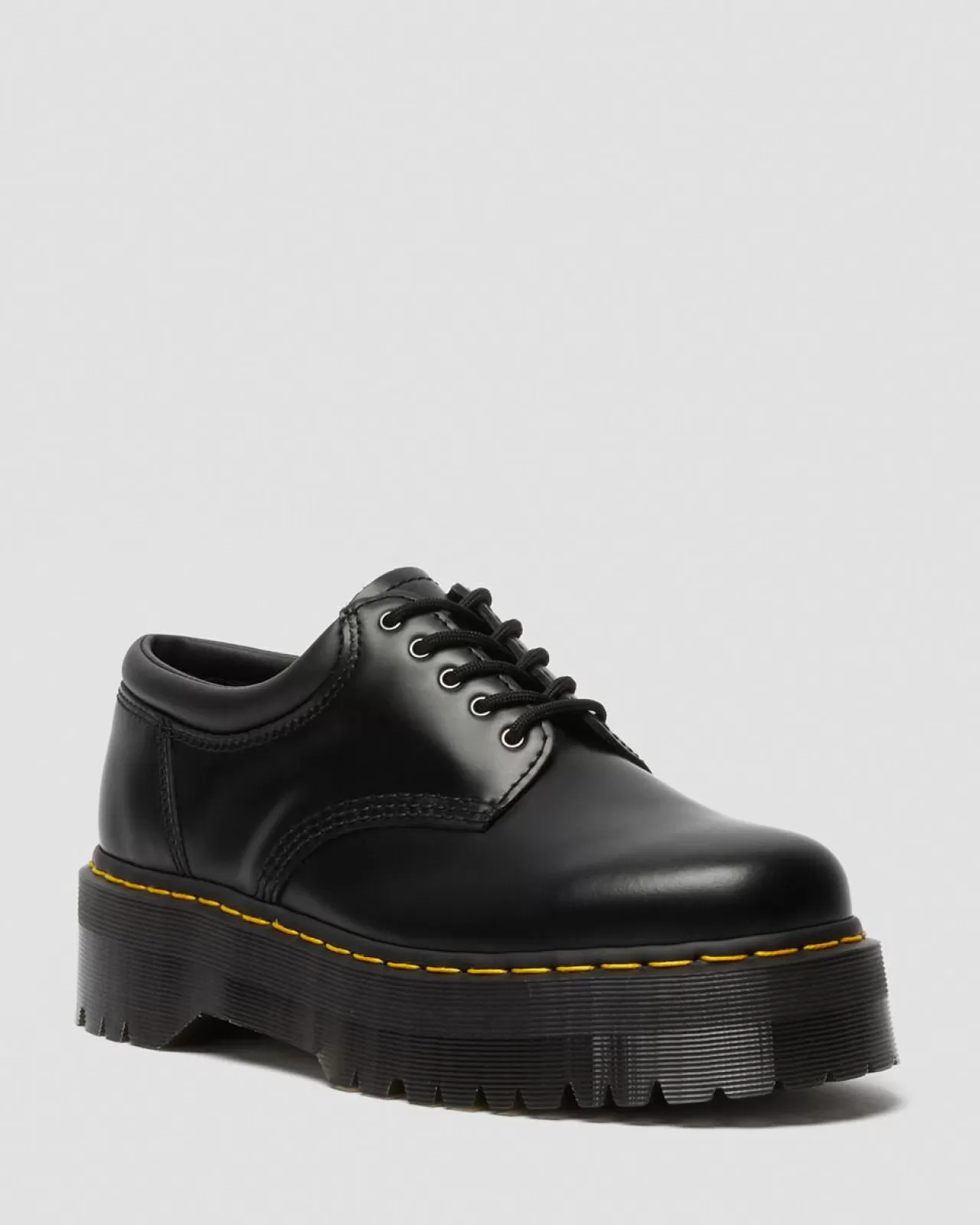 Bestsellers | Platform Shoes^Dr. Martens 8053 Leather Platform Casual Shoes Black — Polished Smooth