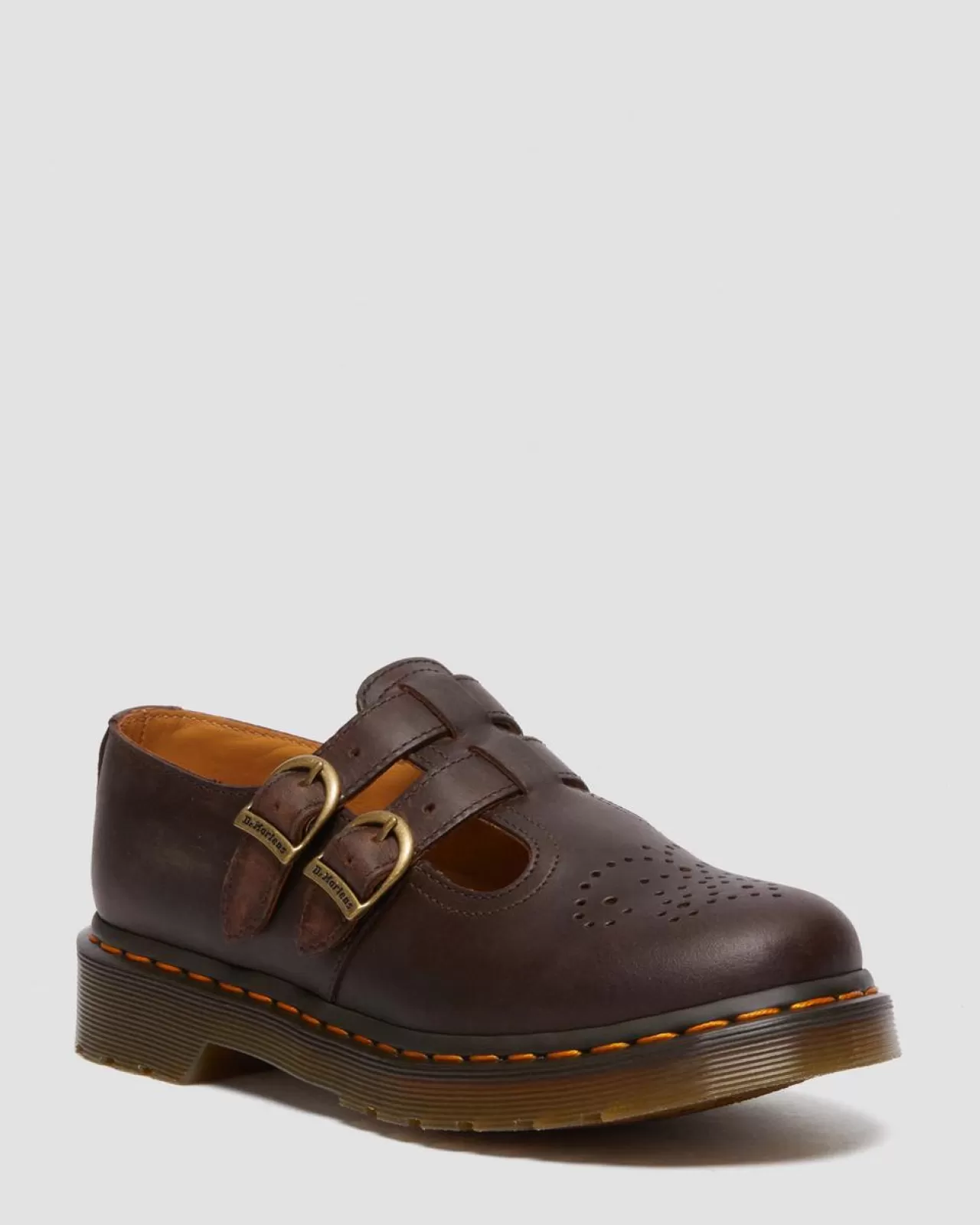 Originals | Bestsellers^Dr. Martens 8065 Crazy Horse Leather Mary Jane Shoes Dark Brown — Crazy Horse