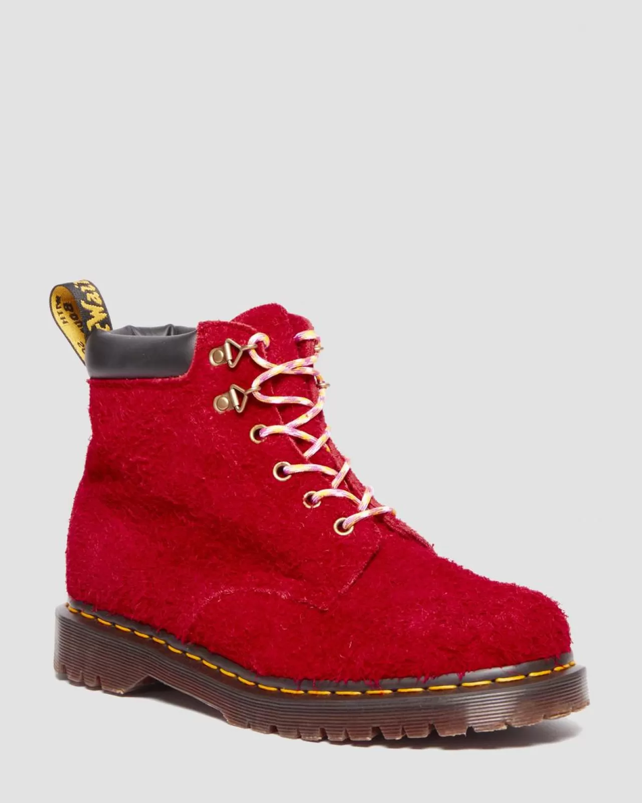 Sale | Originals^Dr. Martens 939 Ben Suede Padded Collar Lace Up Boots DMS RED — Long Napped Suede