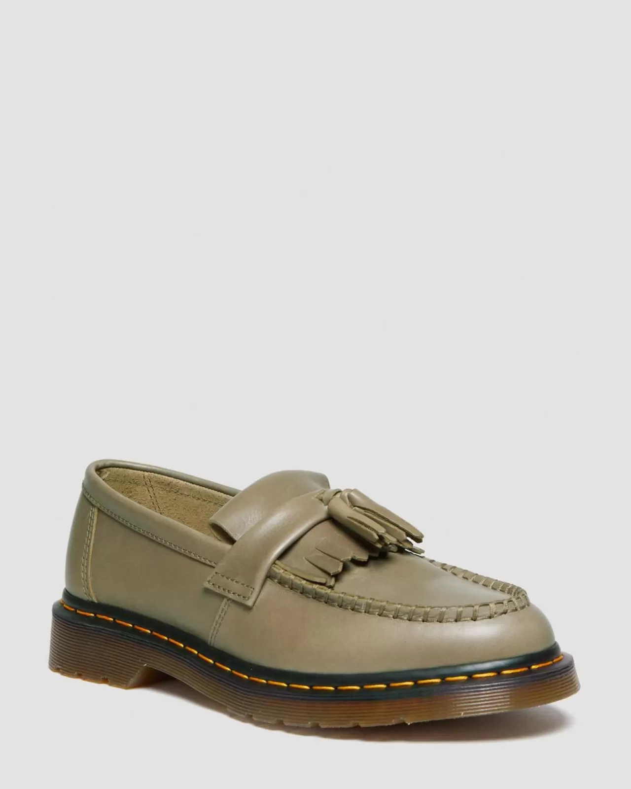 Sale | Originals^Dr. Martens Adrian Carrara Leather Tassel Loafers Olive — Carrara