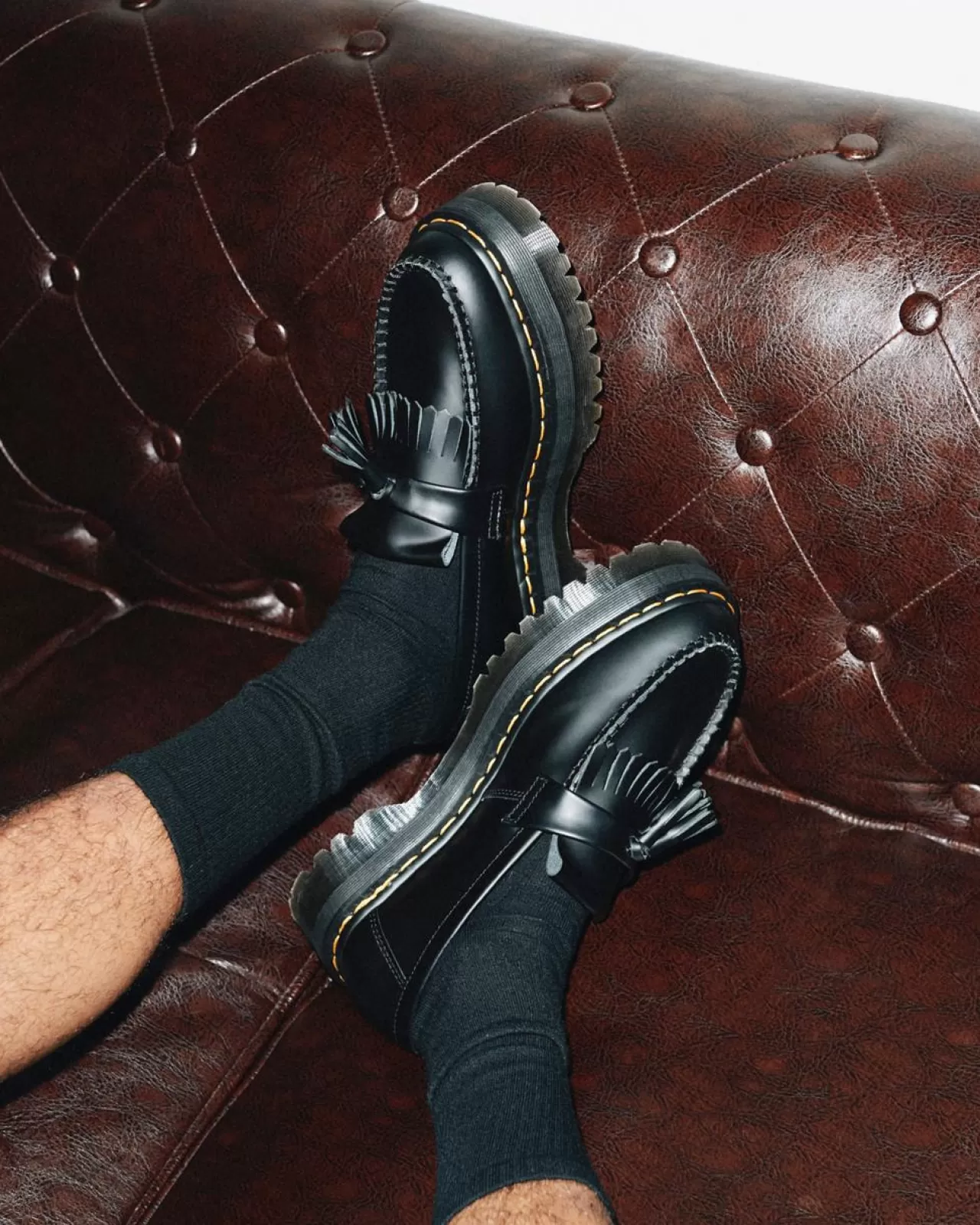 Originals | Platform Shoes^Dr. Martens Adrian Leather Platform Tassel Loafers Black — Smooth Leather