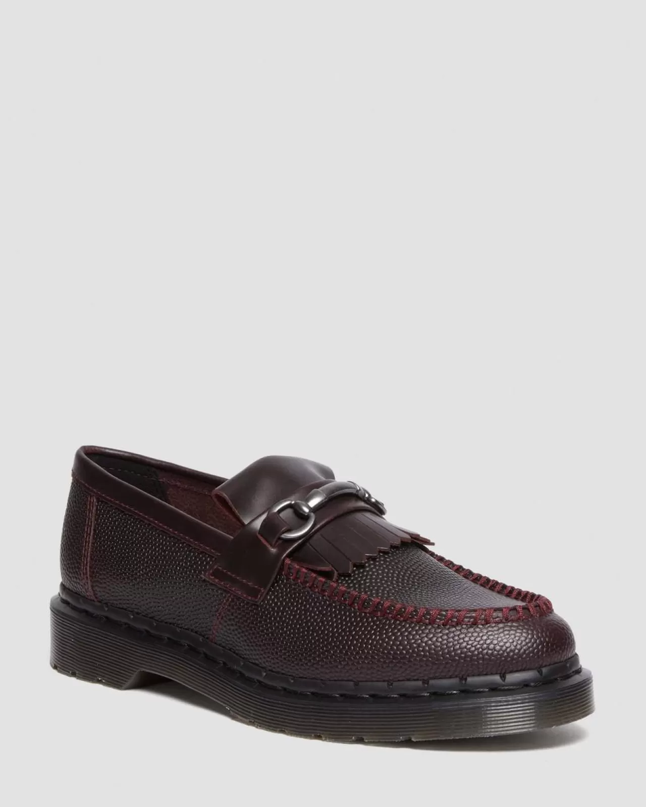 Originals | Shoes^Dr. Martens Adrian Snaffle Pebble Grain Leather Kiltie Loafers OXBLOOD