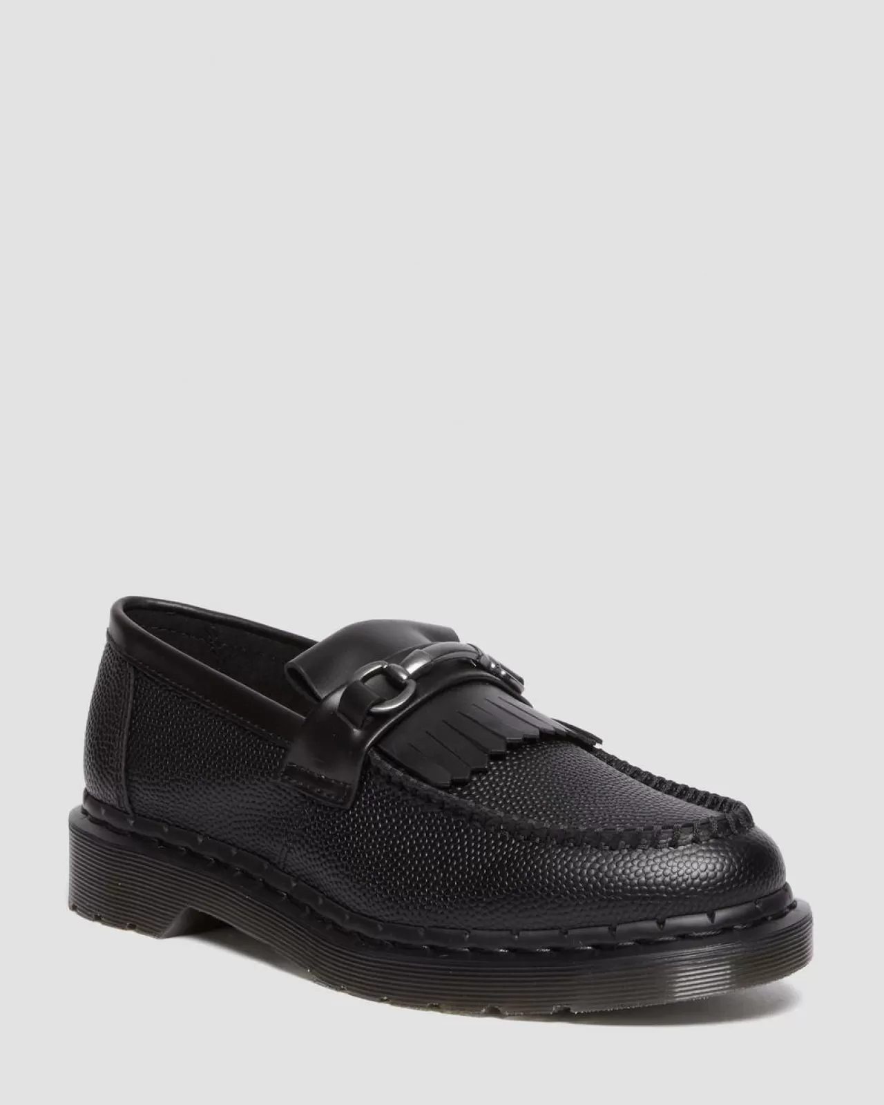 Originals | Shoes^Dr. Martens Adrian Snaffle Pebble Grain Leather Kiltie Loafers BLACK