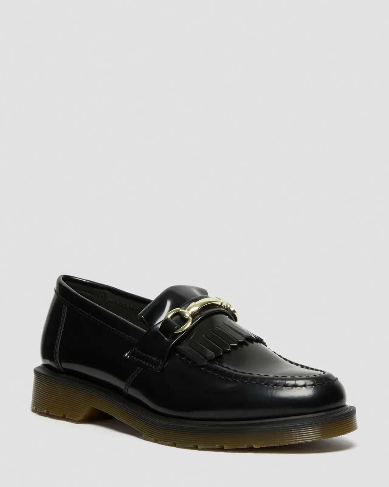 Bestsellers | Shoes^Dr. Martens Adrian Snaffle Smooth Leather Kiltie Loafers Black — Polished Smooth