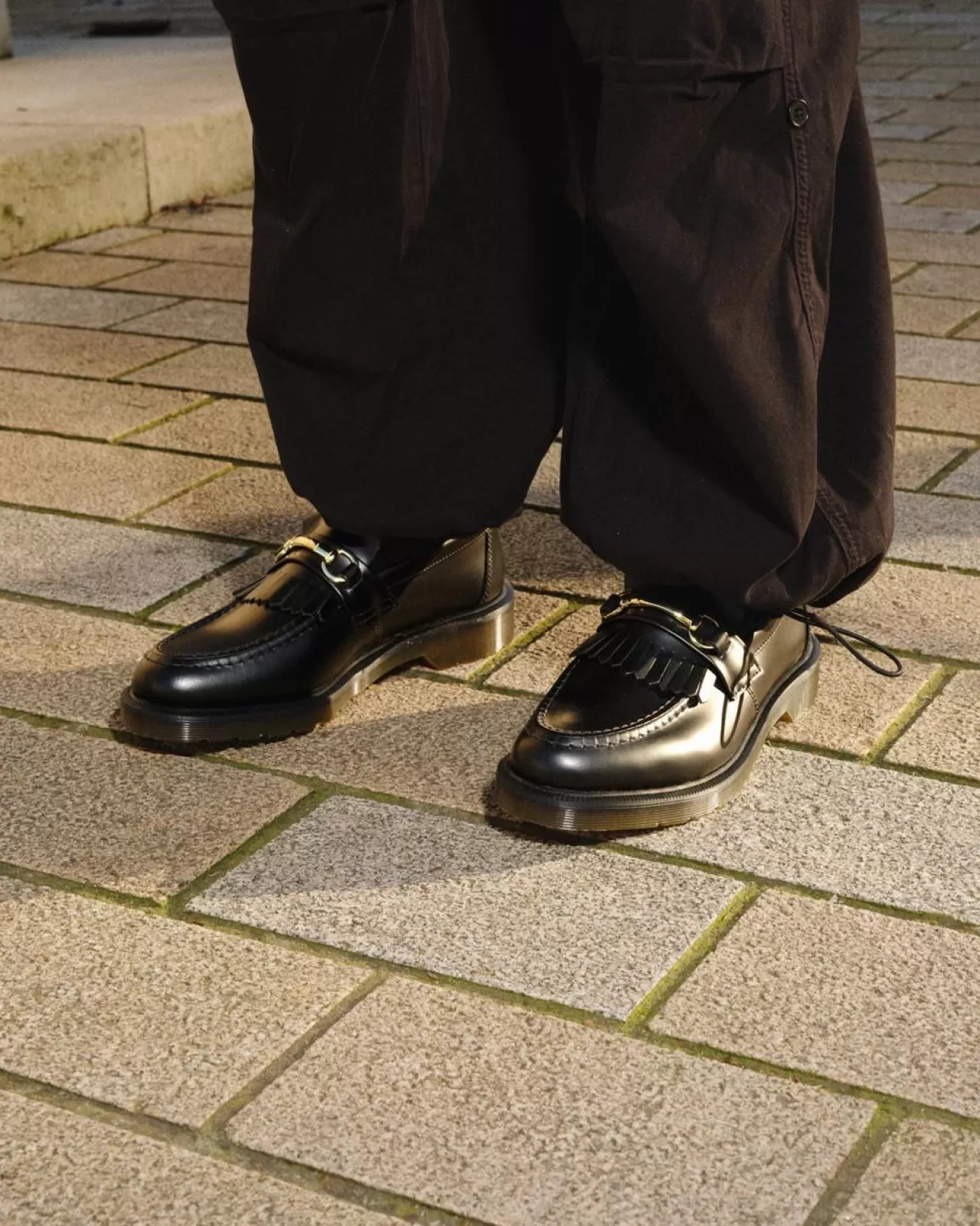 Bestsellers | Shoes^Dr. Martens Adrian Snaffle Smooth Leather Kiltie Loafers Black — Polished Smooth