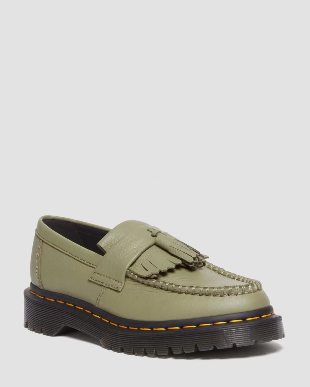 Originals | Shoes^Dr. Martens Adrian Women's Virginia Leather Tassel Loafers Muted Olive — Virginia