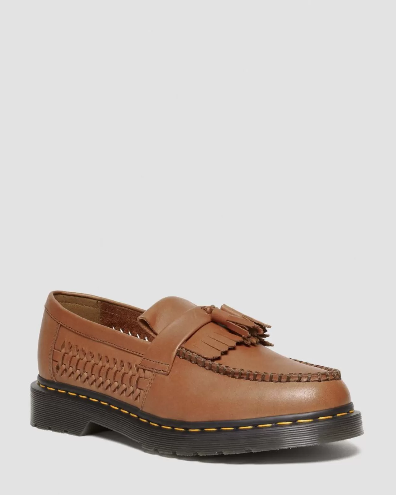 Originals | Shoes^Dr. Martens Adrian Woven Leather Tassel Loafers British Tan — Aniline