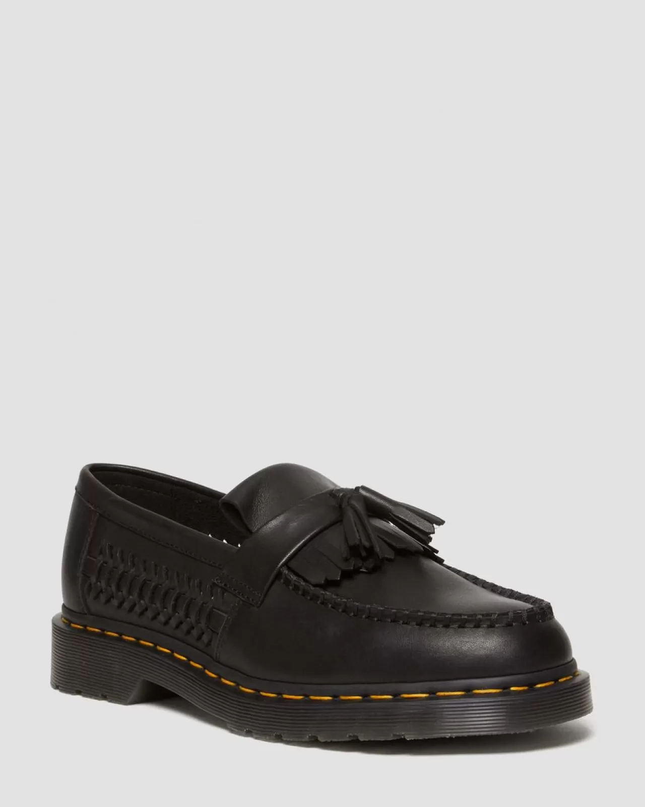 Originals | Shoes^Dr. Martens Adrian Woven Leather Tassel Loafers Black — Aniline