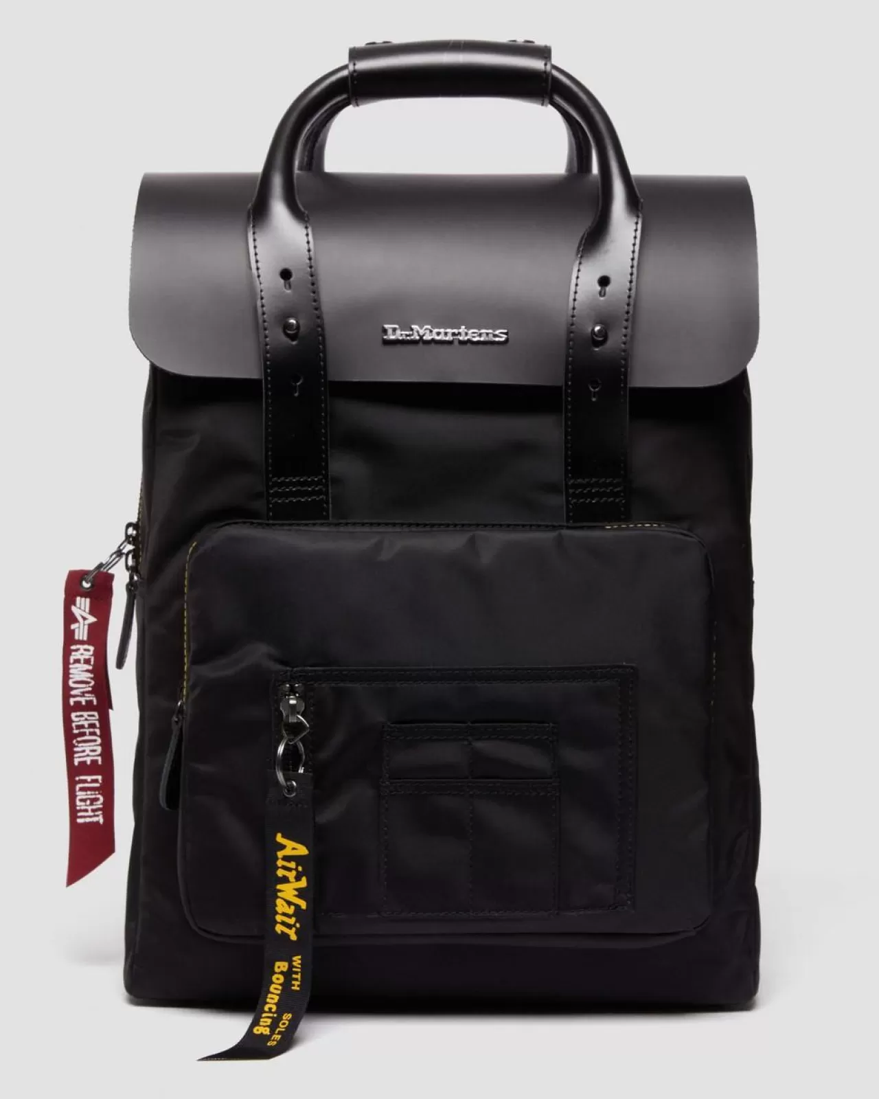 Accessories | Collaborations^Dr. Martens Alpha Industries Leather & Nylon Backpack Black