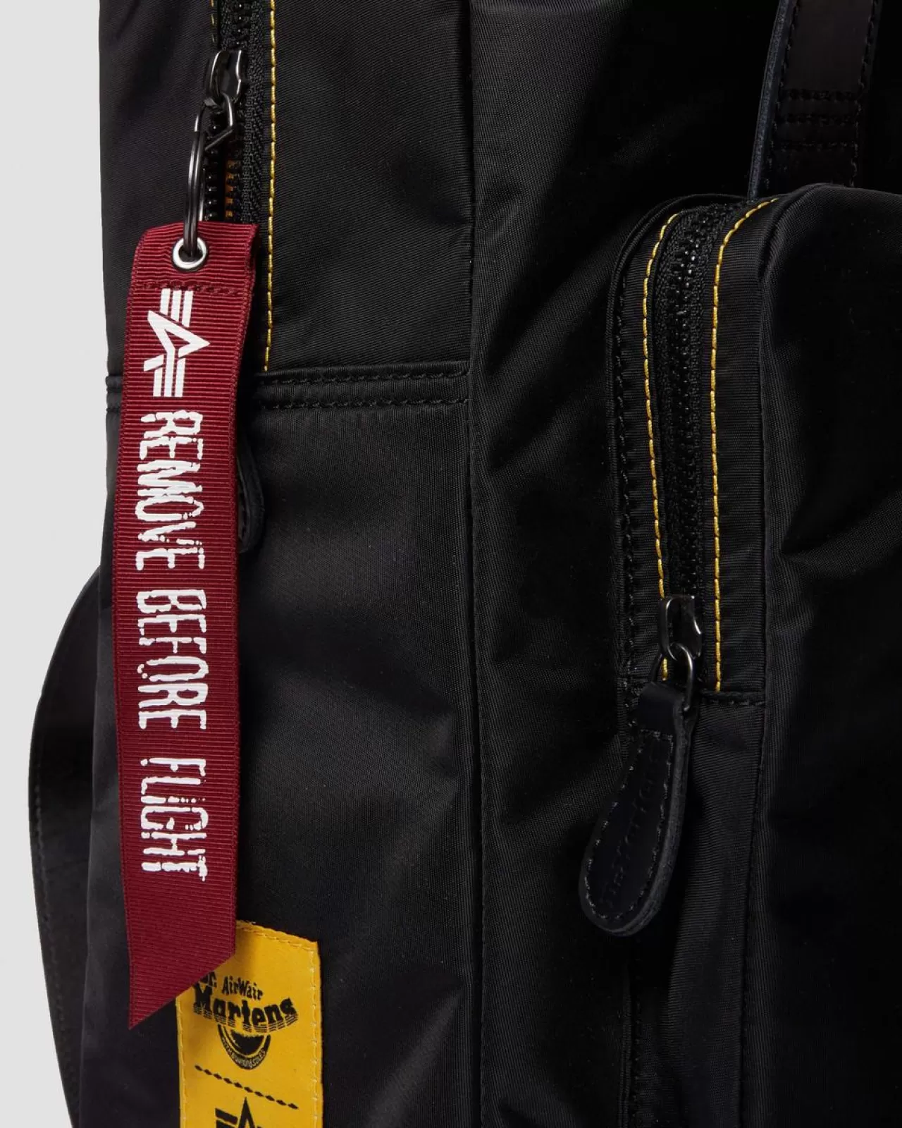 Accessories | Collaborations^Dr. Martens Alpha Industries Leather & Nylon Backpack Black