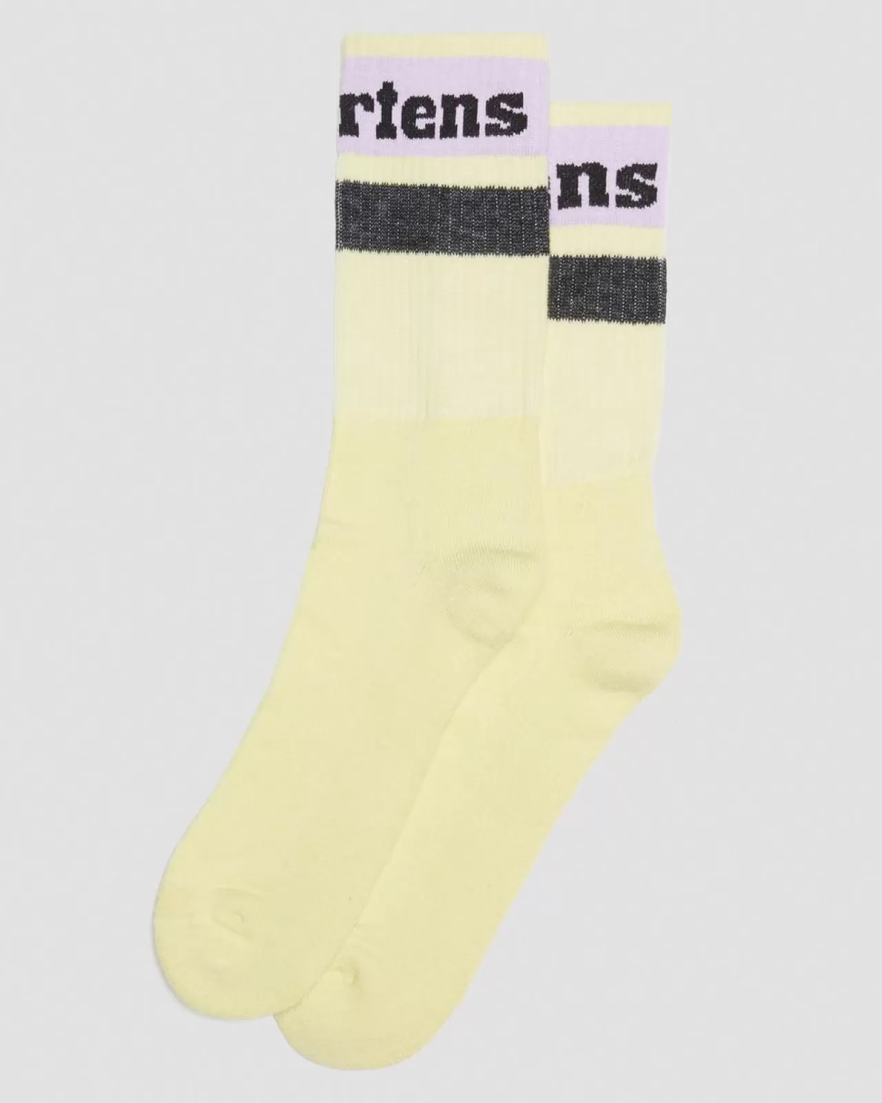 Socks | Sale^Dr. Martens Athletic Logo Organic Cotton Blend Socks Lemon Yellow — Cotton Blend