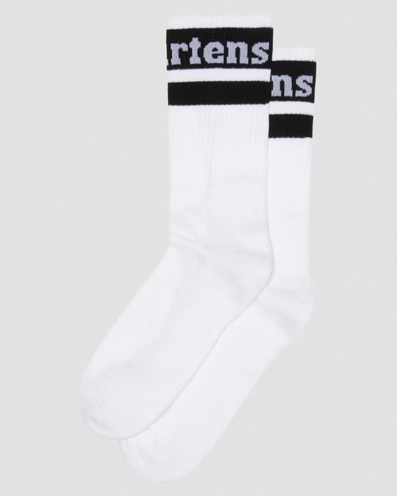 Socks | Accessories^Dr. Martens Athletic Logo Organic Cotton Blend Socks White+Black — Cotton Blend