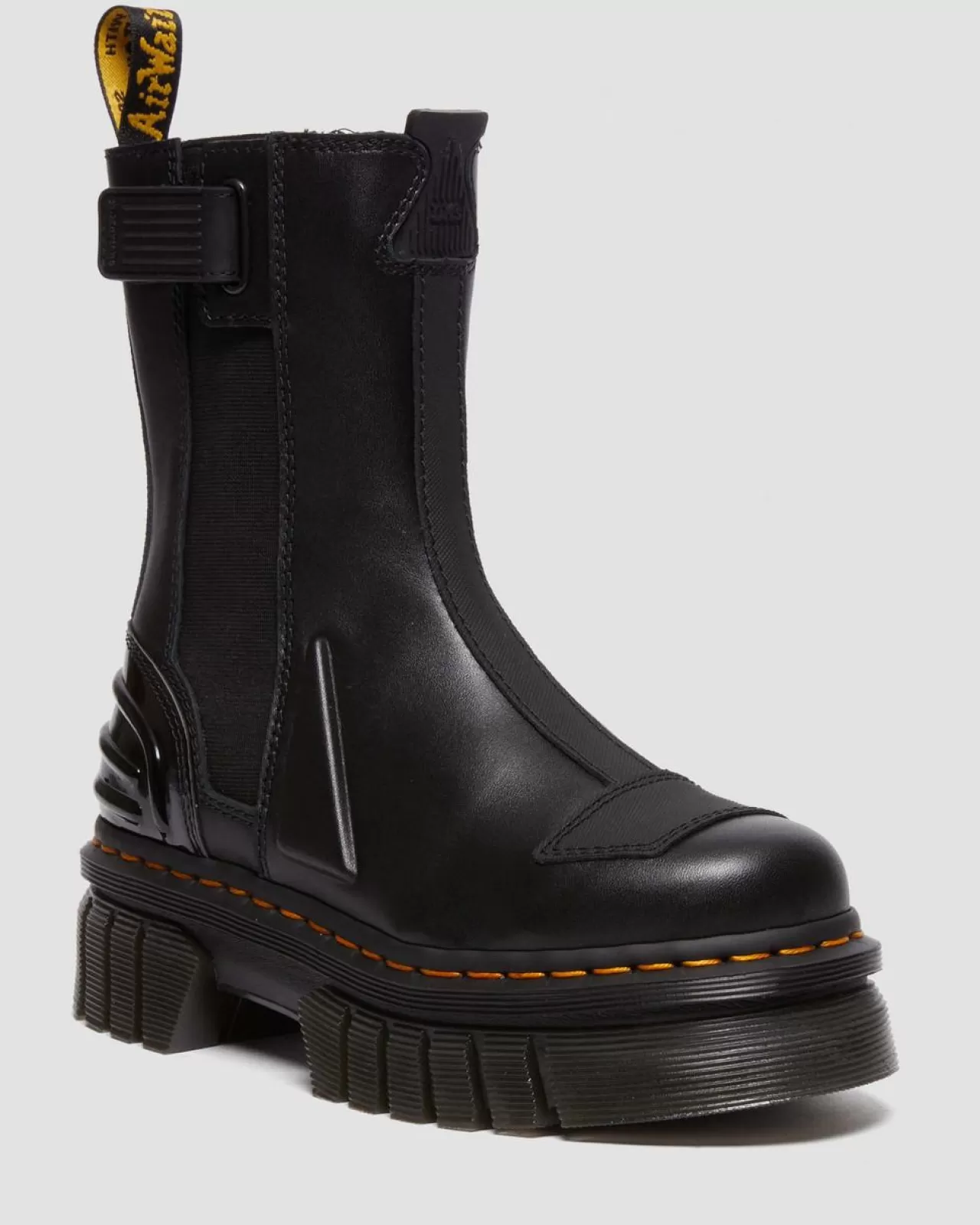 Platform Boots | Chelsea Boots^Dr. Martens Audrick Alternative Leather Chelsea Hi Platform Boots BLACK