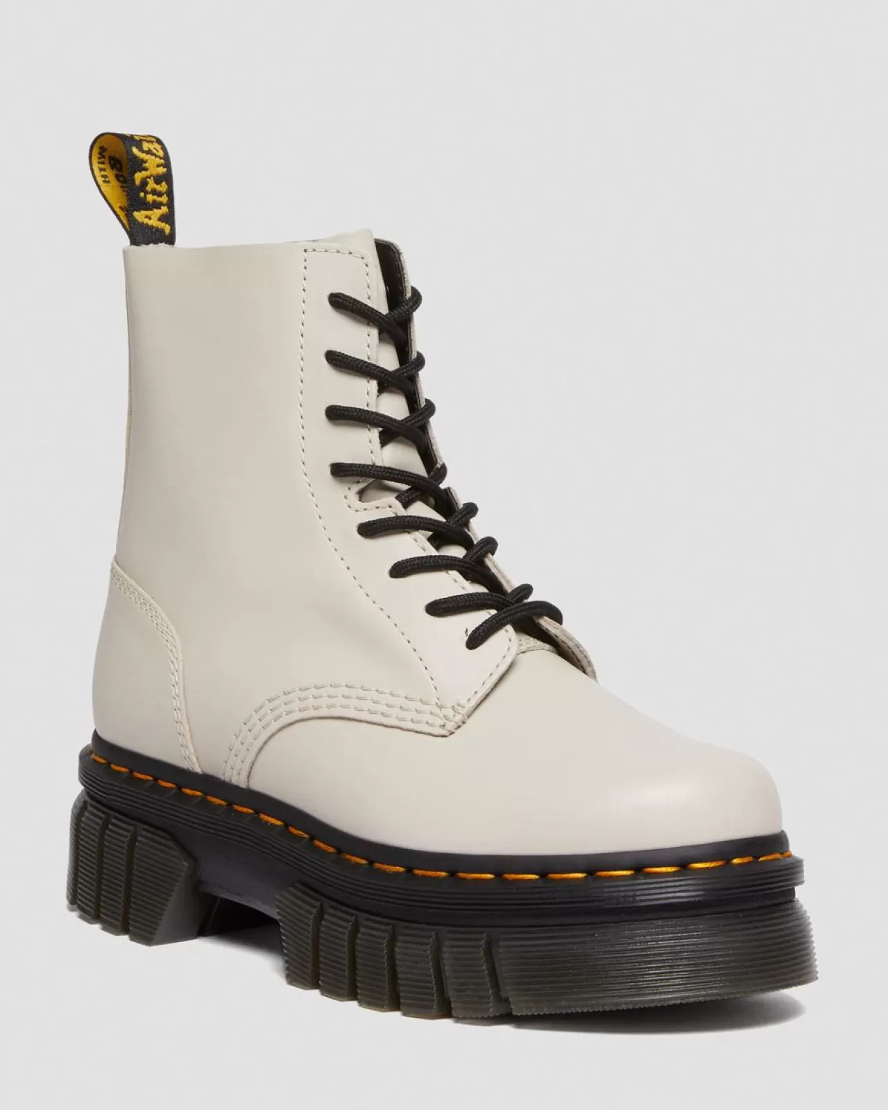 Platform Boots | Ankle Boots^Dr. Martens Audrick Nappa Leather Platform Ankle Boots Cobblestone Grey — Nappa Lux