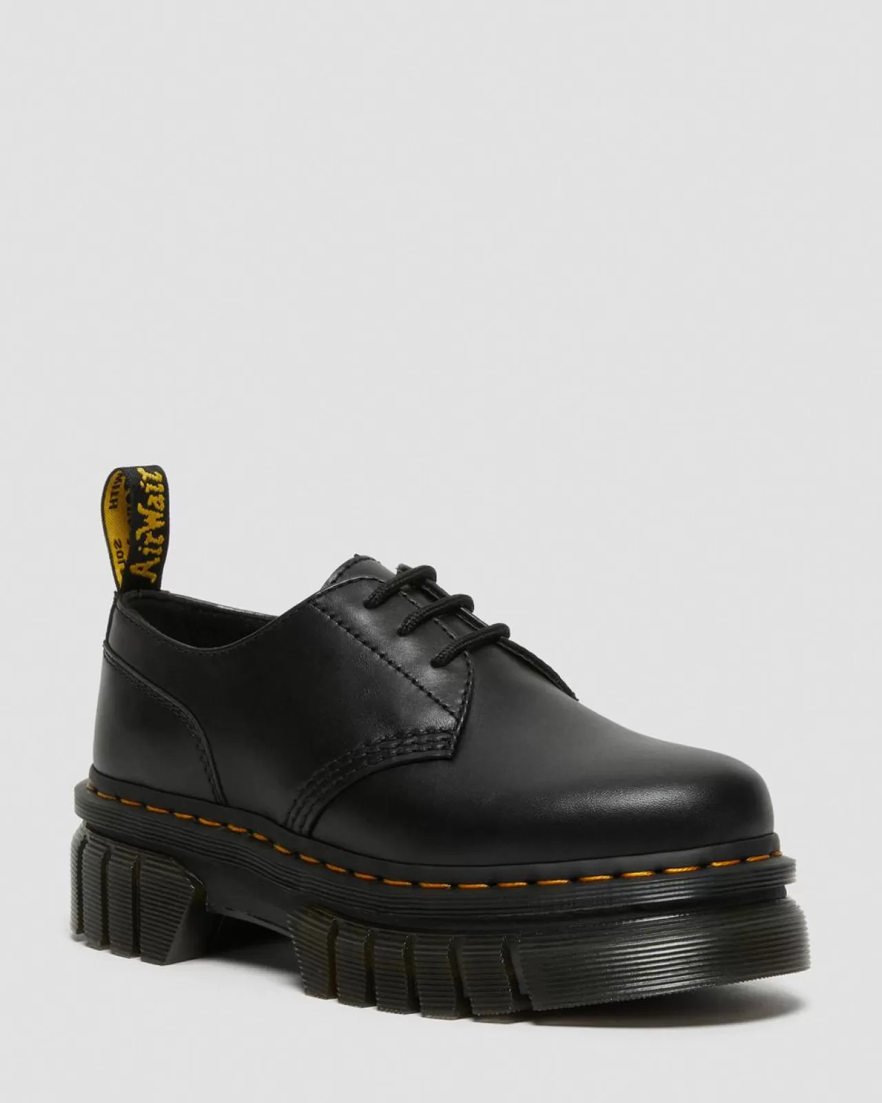 Platform Shoes | Oxfords^Dr. Martens Audrick Nappa Leather Platform Shoes Black — Nappa Lux