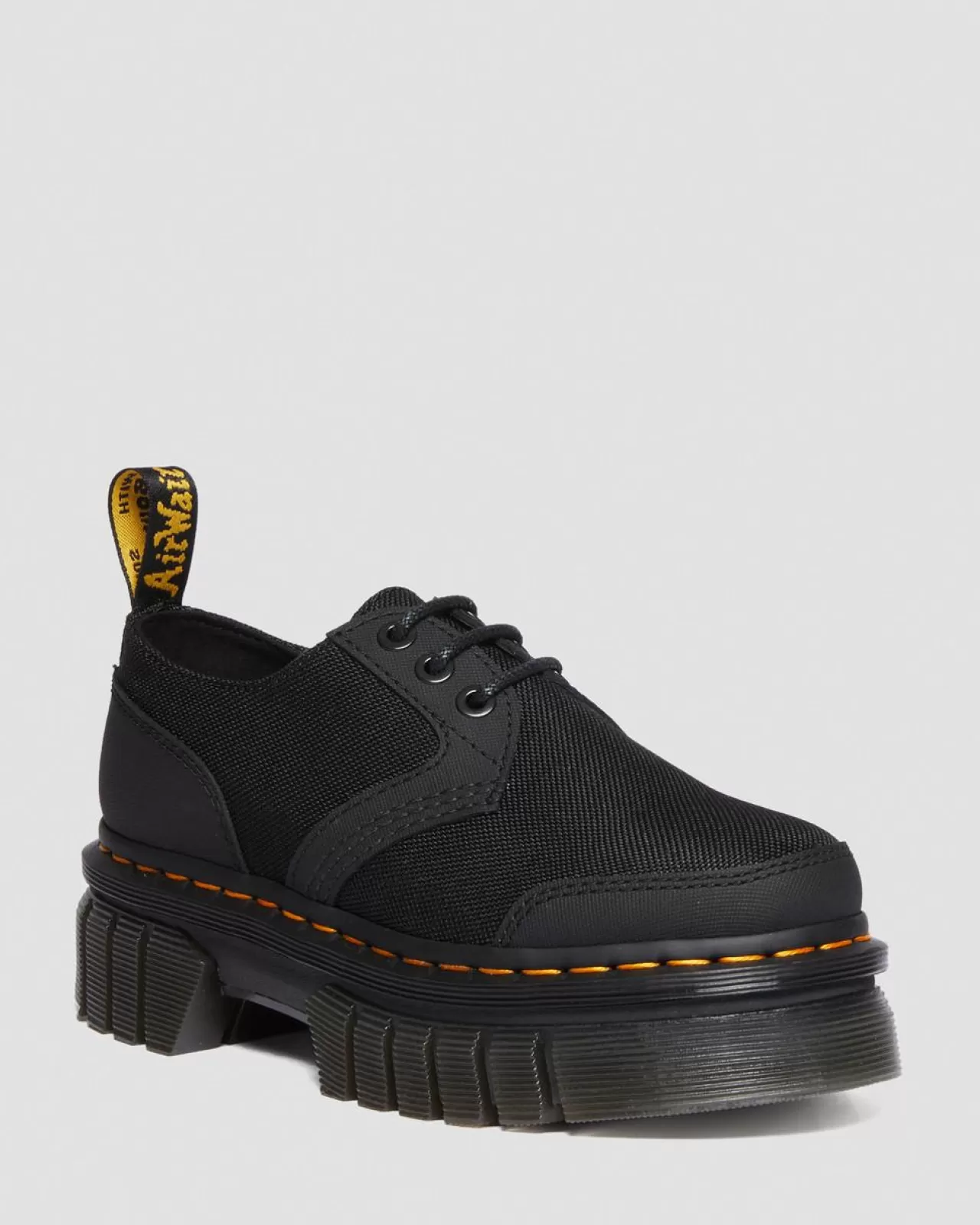 Oxfords | Platforms^Dr. Martens Audrick Poly & Leather Platform Shoes Black — Ajax+Extra Tough 50/50