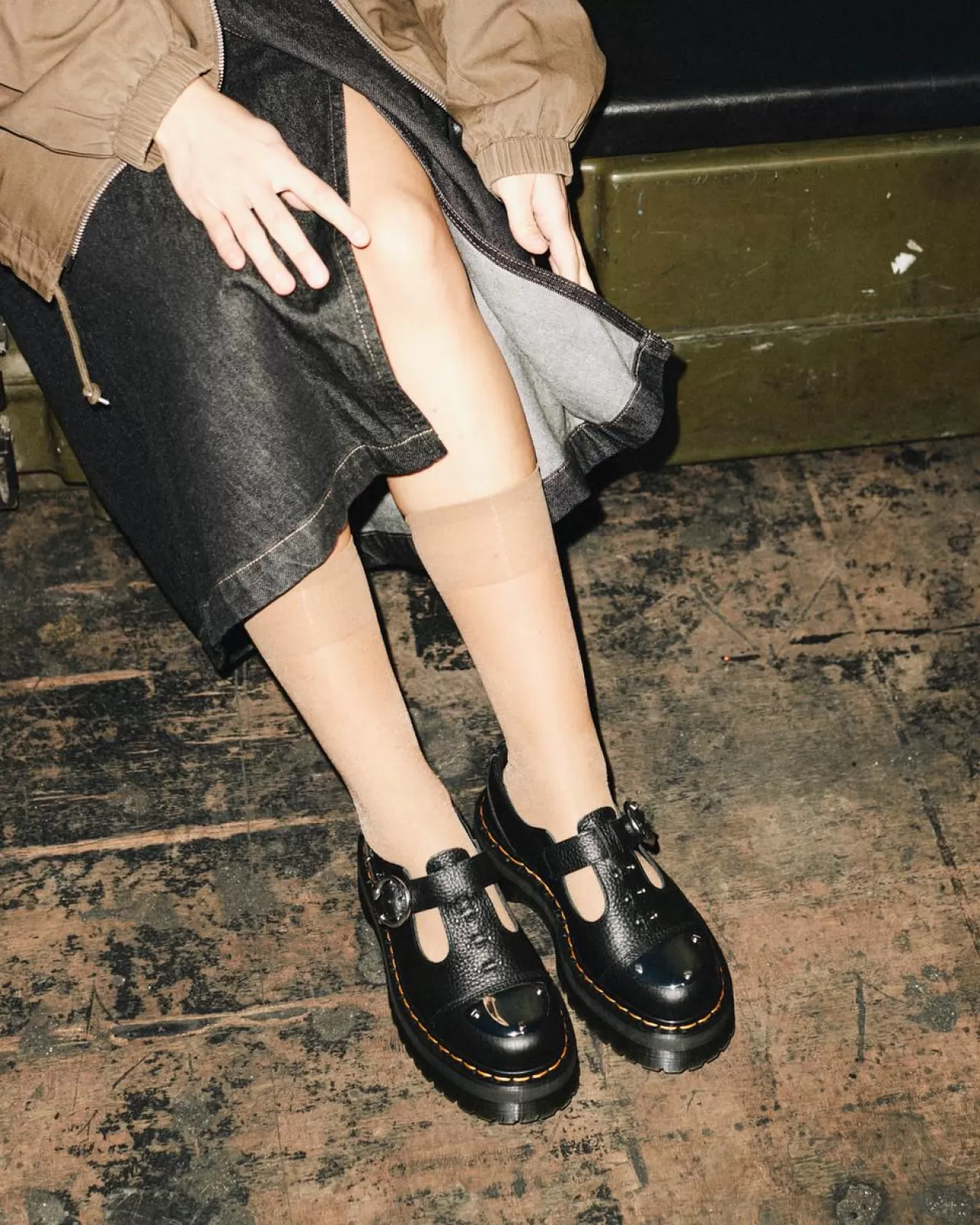 Platform Shoes | Mary Janes^Dr. Martens Bethan Piercing Leather Platform Mary Jane Shoes Black — Milled Nappa