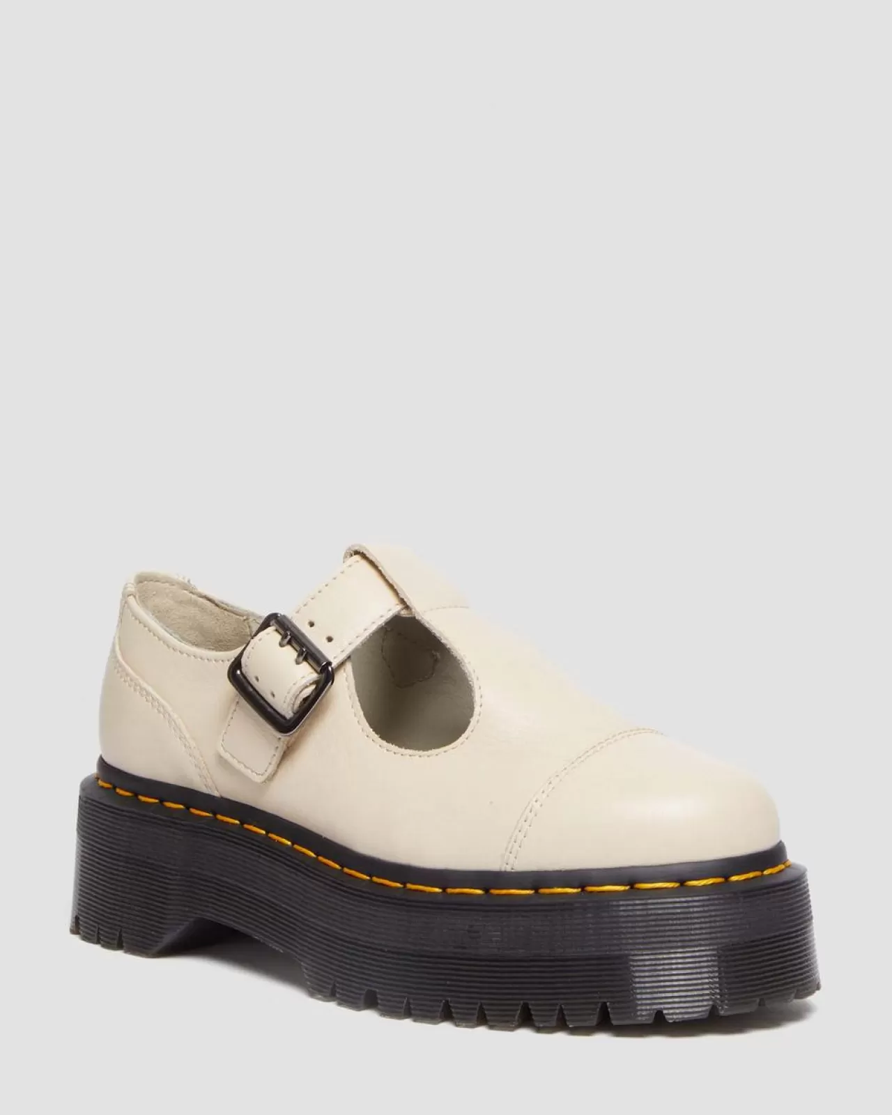 Sale | Platform Shoes^Dr. Martens Bethan Pisa Leather Platform Mary Jane Shoes Parchment Beige — Pisa